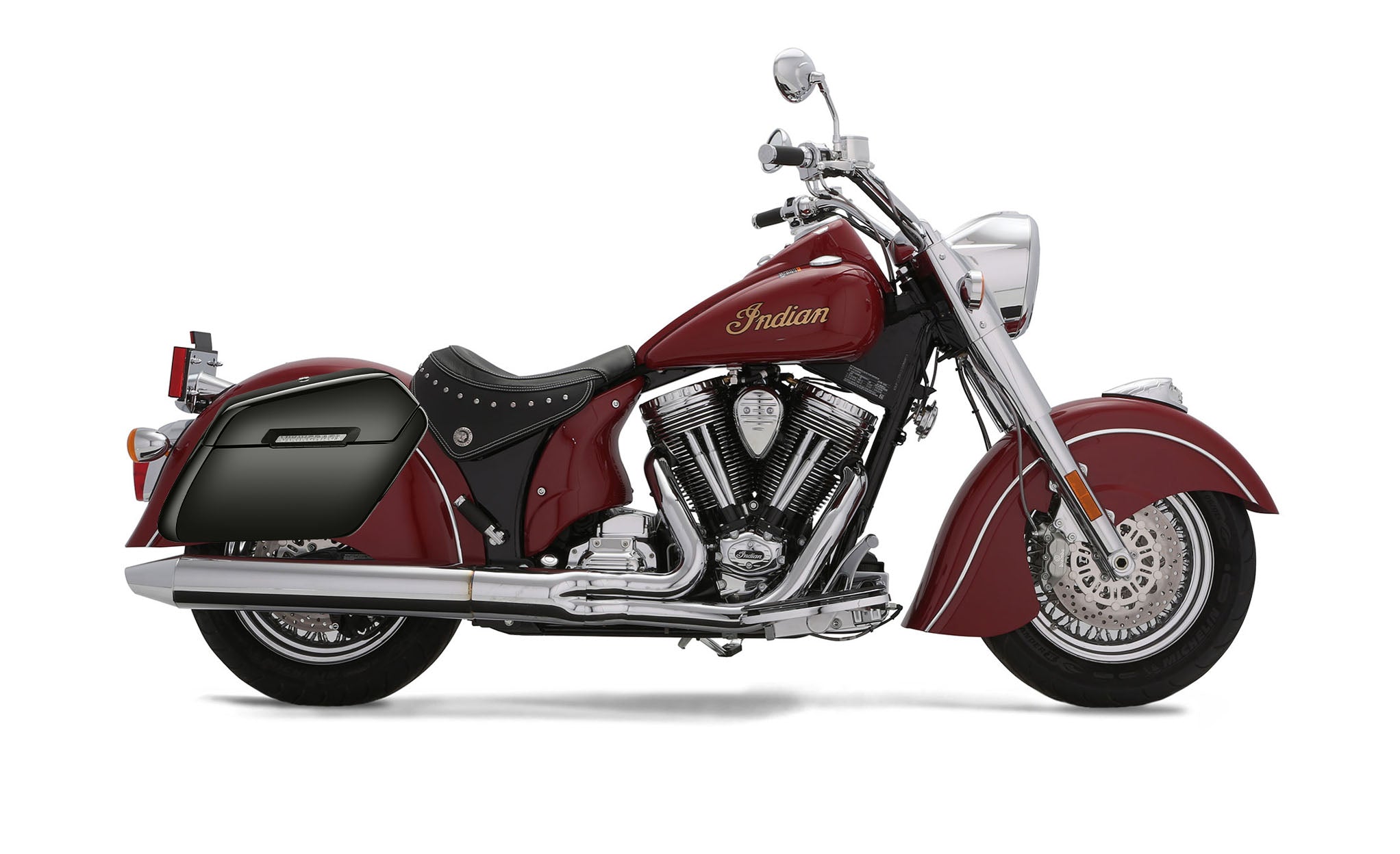 42L - Baldur Extra Large Indian Chief Deluxe Painted Motorcycle Hard Saddlebags Bag on Bike @expand