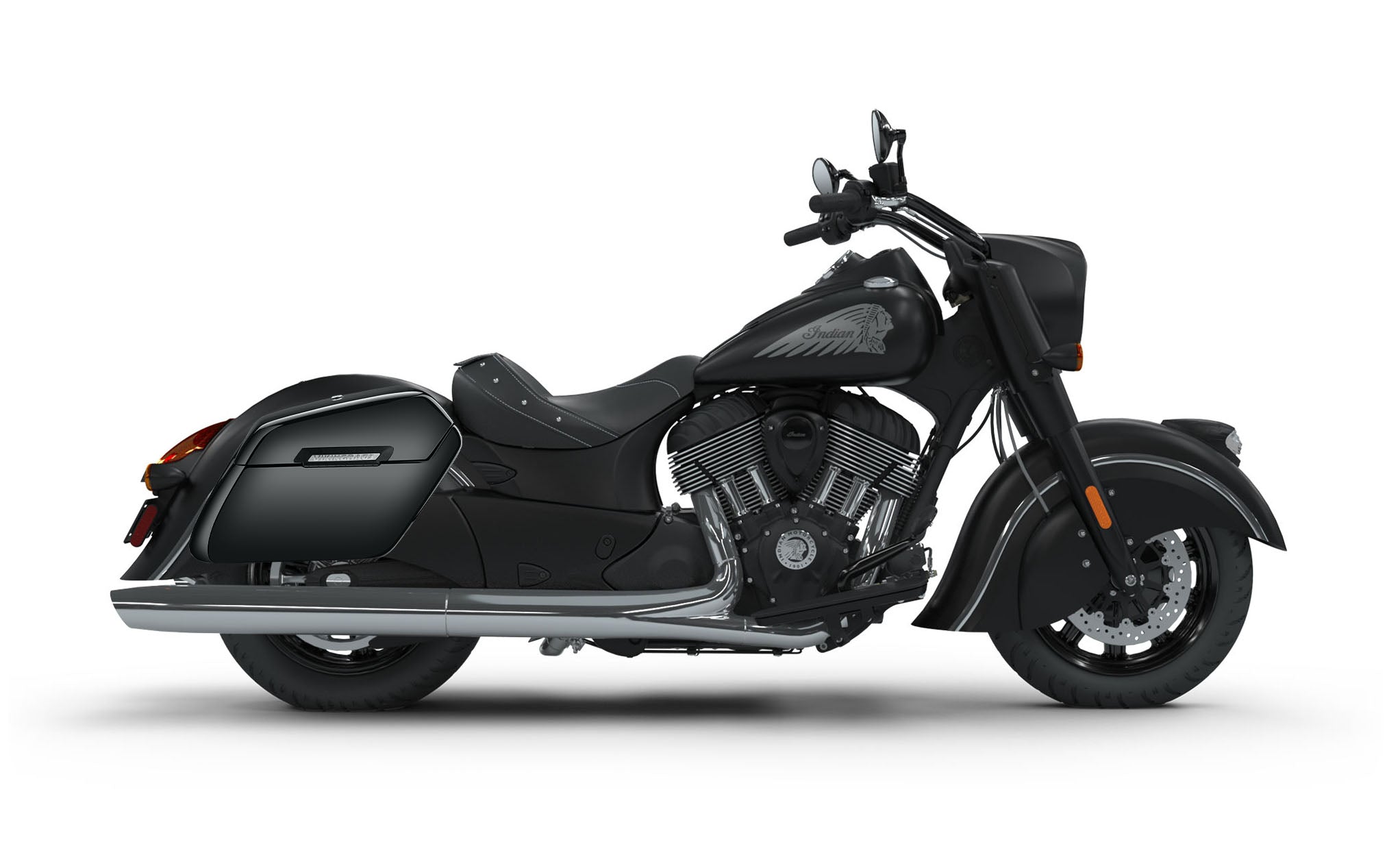 42L - Baldur Extra Large Indian Chief Darkhorse Painted Motorcycle Hard Saddlebags Bag on Bike @expand