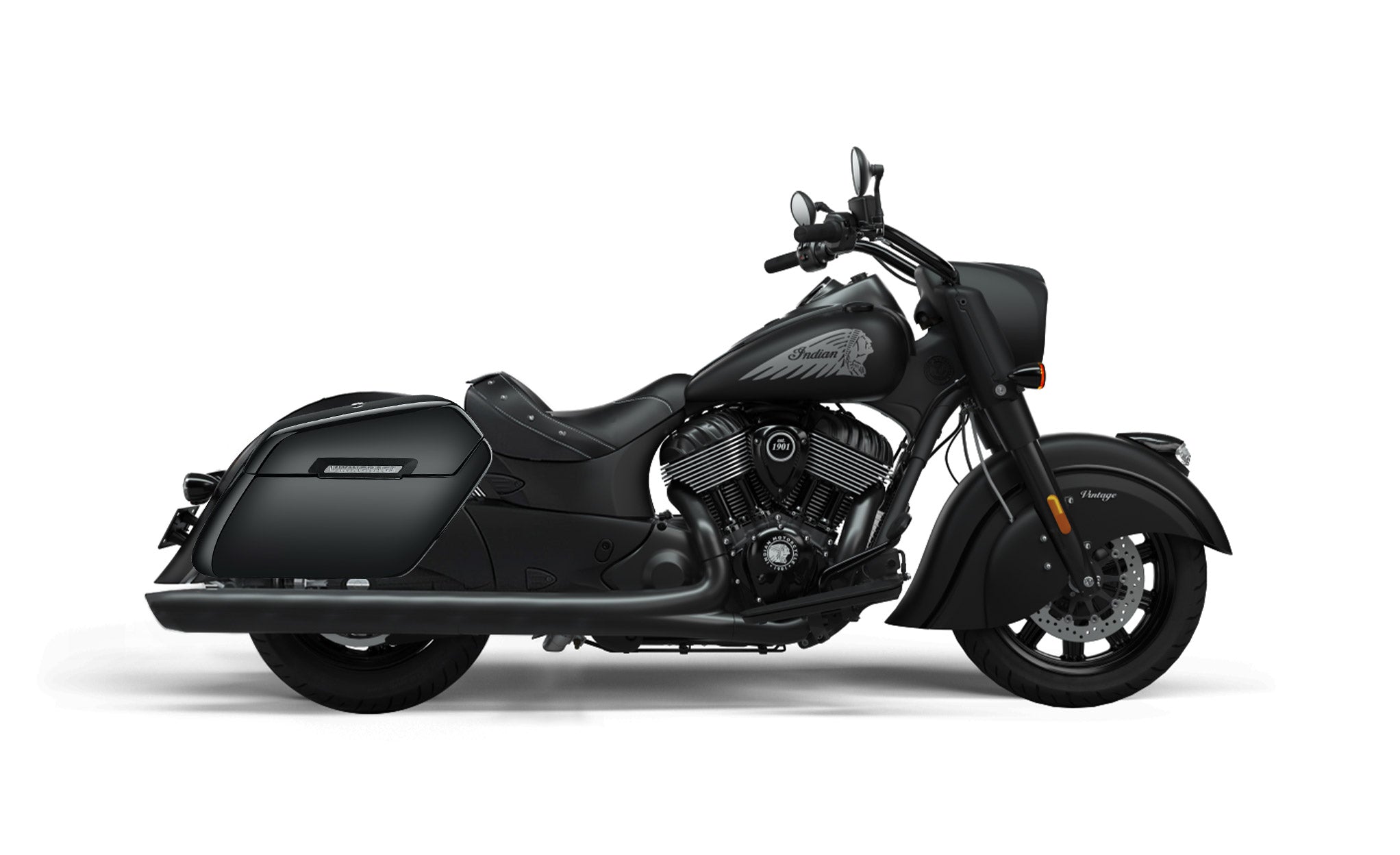 42L - Baldur Extra Large Indian Vintage Darkhorse Painted Motorcycle Hard Saddlebags Bag on Bike @expand