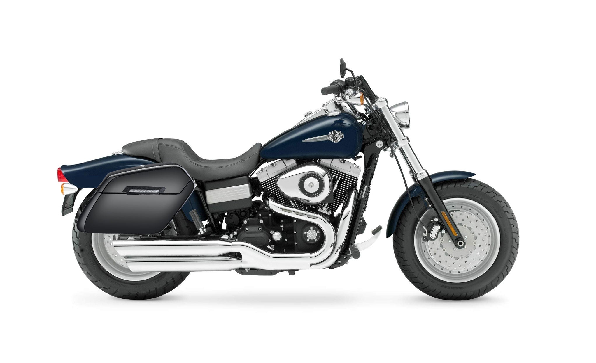 38L - Baldur Extra Large Shock Cut-Out Painted Motorcycle Hard Saddlebags for Harley Dyna Fat Bob FXDF/SE Bag on Bike @expand