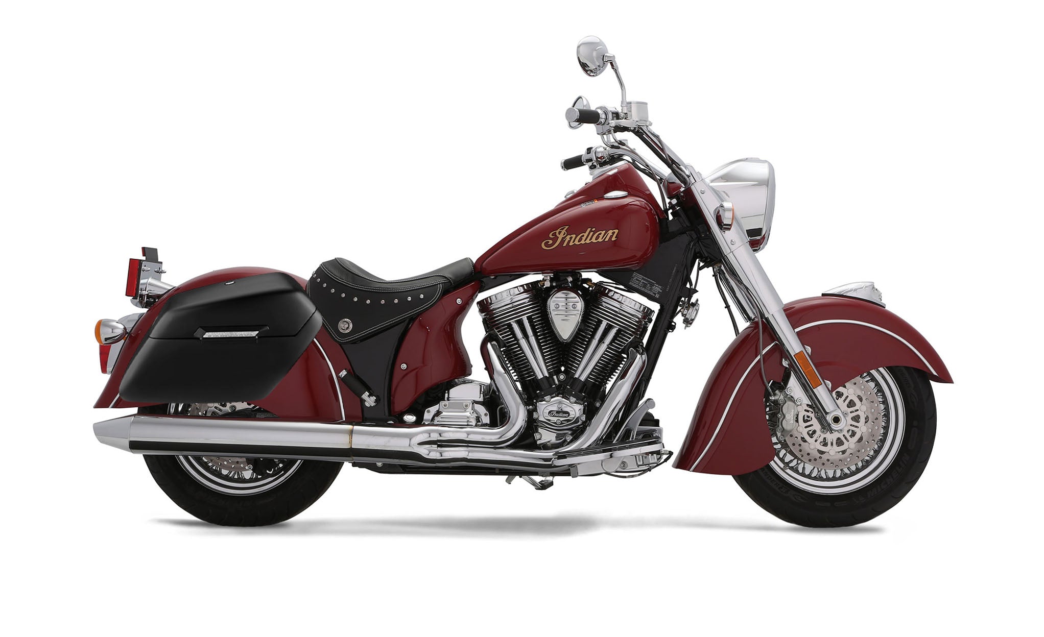 42L - Baldur Extra Large Indian Chief Deluxe Matte Motorcycle Hard Saddlebags Bag on Bike @expand