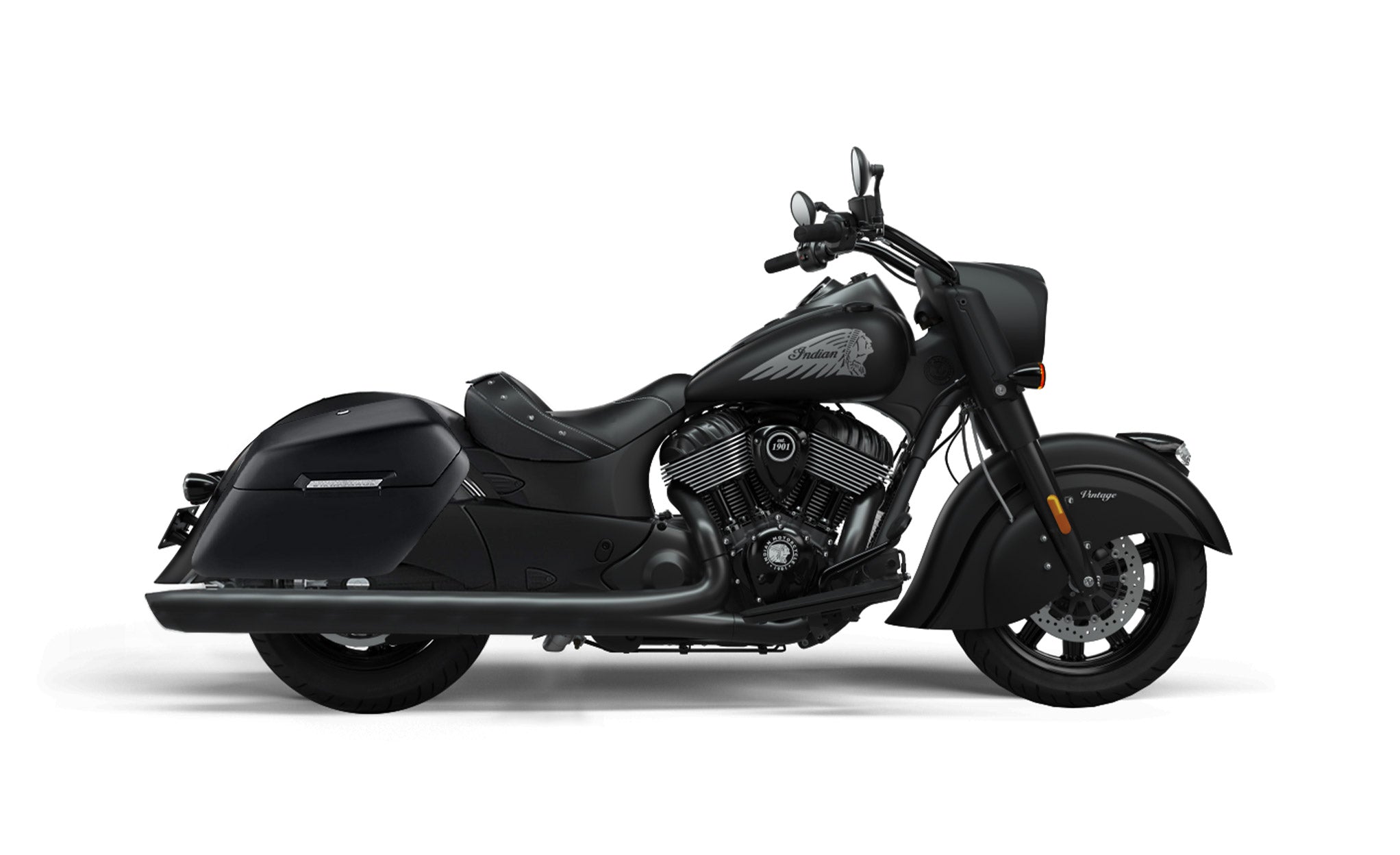 42L - Baldur Extra Large Indian Vintage Darkhorse Matte Motorcycle Hard Saddlebags Bag on Bike @expand