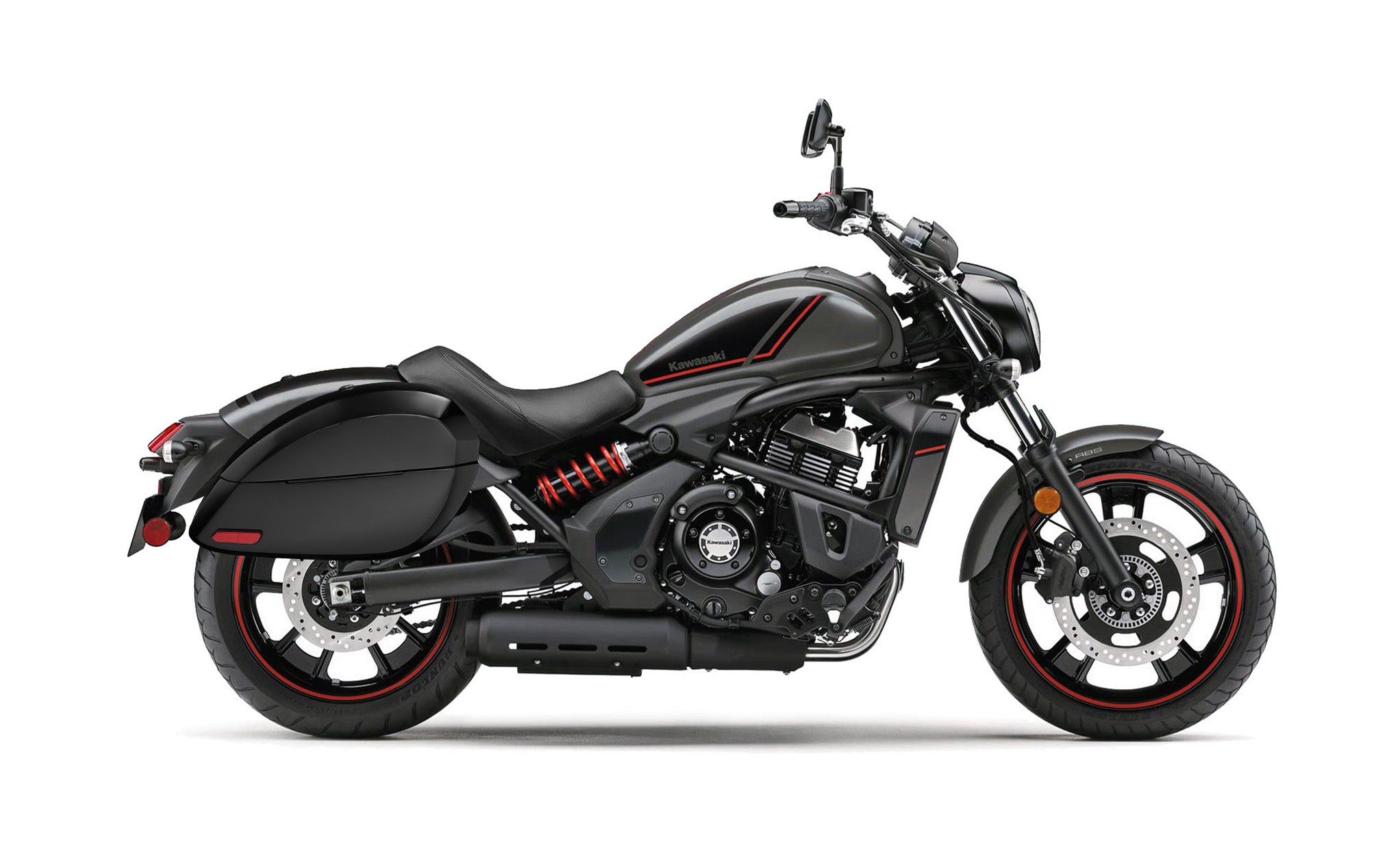 28L - Phantom Large Kawasaki Vulcan S VN650 Painted Motorcycle Hard Saddlebags Bag on Bike @expand