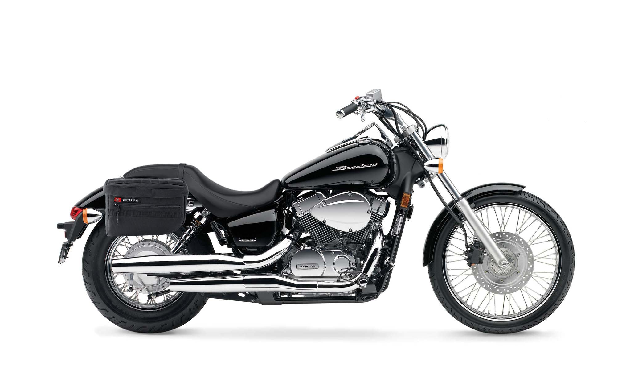 18L - Patriot Large Honda Shadow 750 Spirit (Incl.C2) Motorcycle Throw Over Saddlebags Bag on Bike @expand