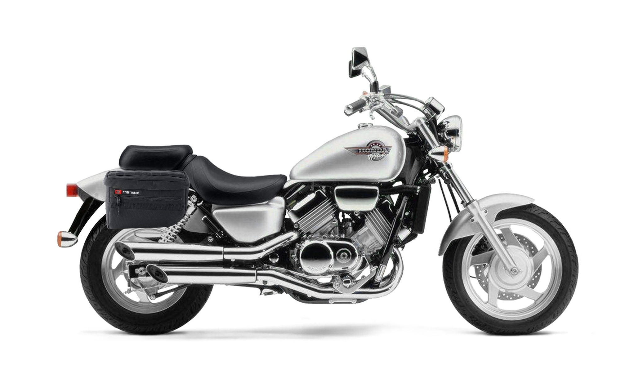 Viking Patriot Large Honda Magna 750 Vf750C Motorcycle Throw Over Saddlebags on Bike Photo @expand