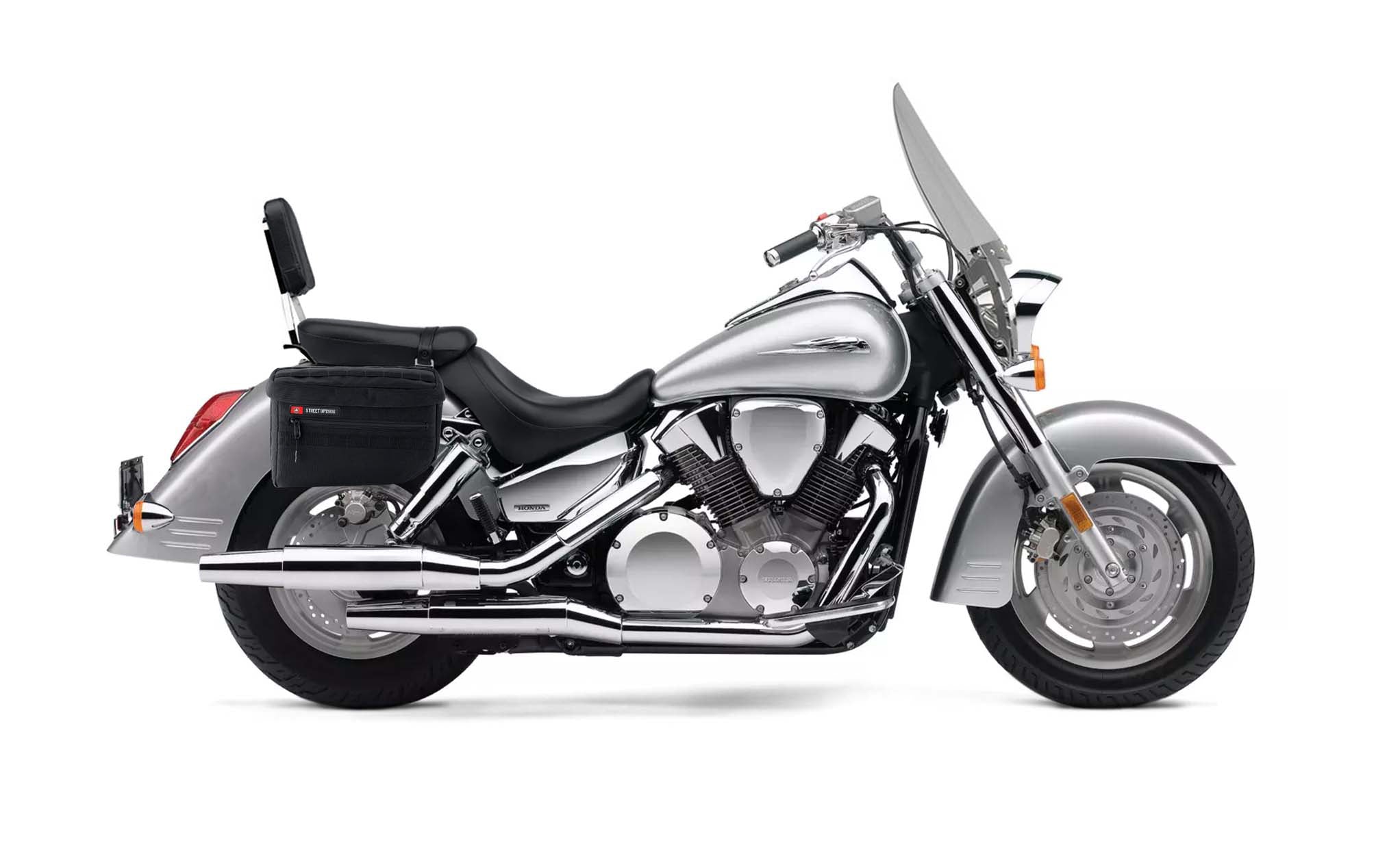 18L - Patriot Large Honda VTX 1300 T (Tourer) Motorcycle Throw Over Saddlebags Bag on Bike @expand