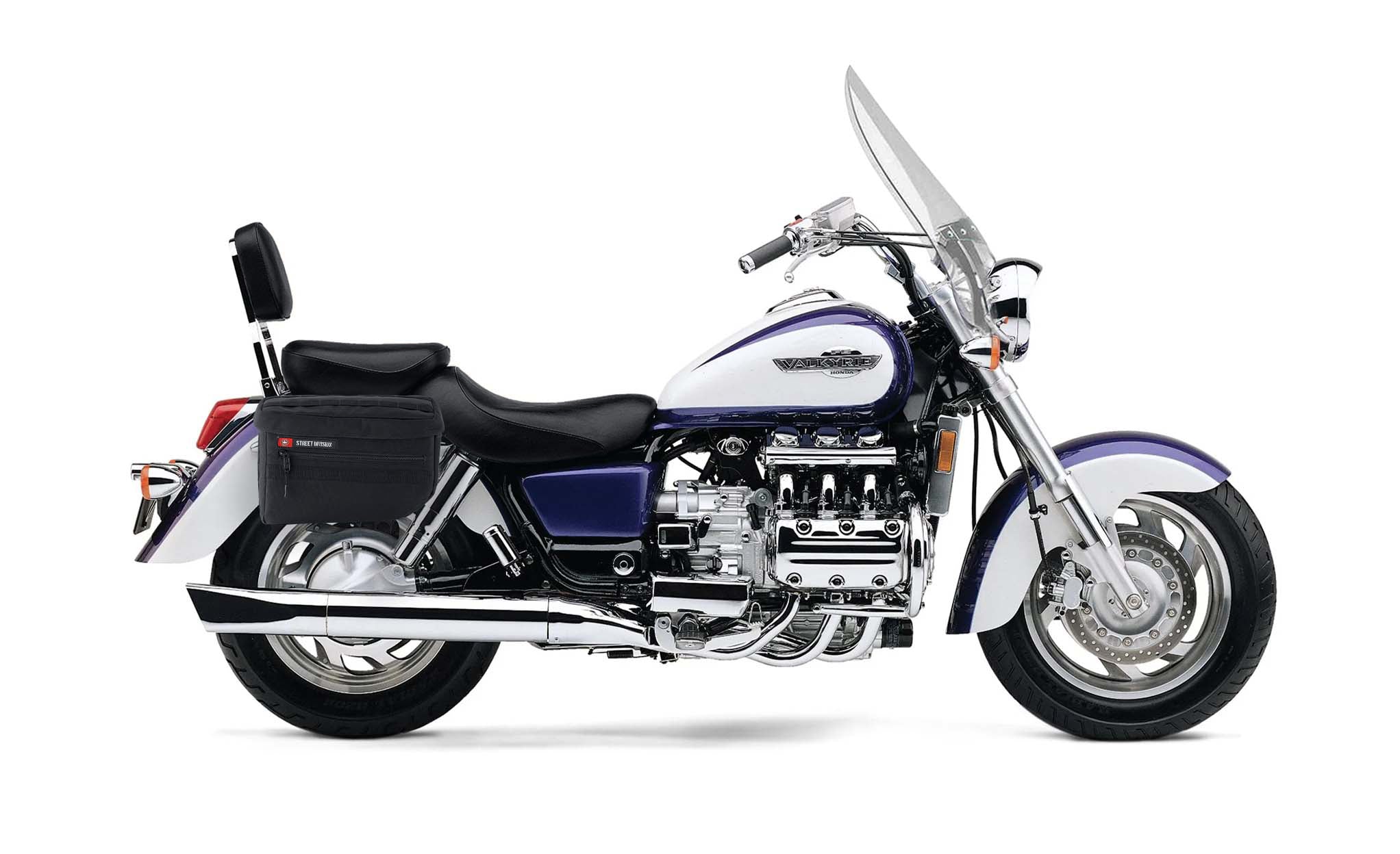 18L - Patriot Large Honda 1500 Valkyrie Tourer Motorcycle Throw Over Saddlebags Bag on Bike @expand