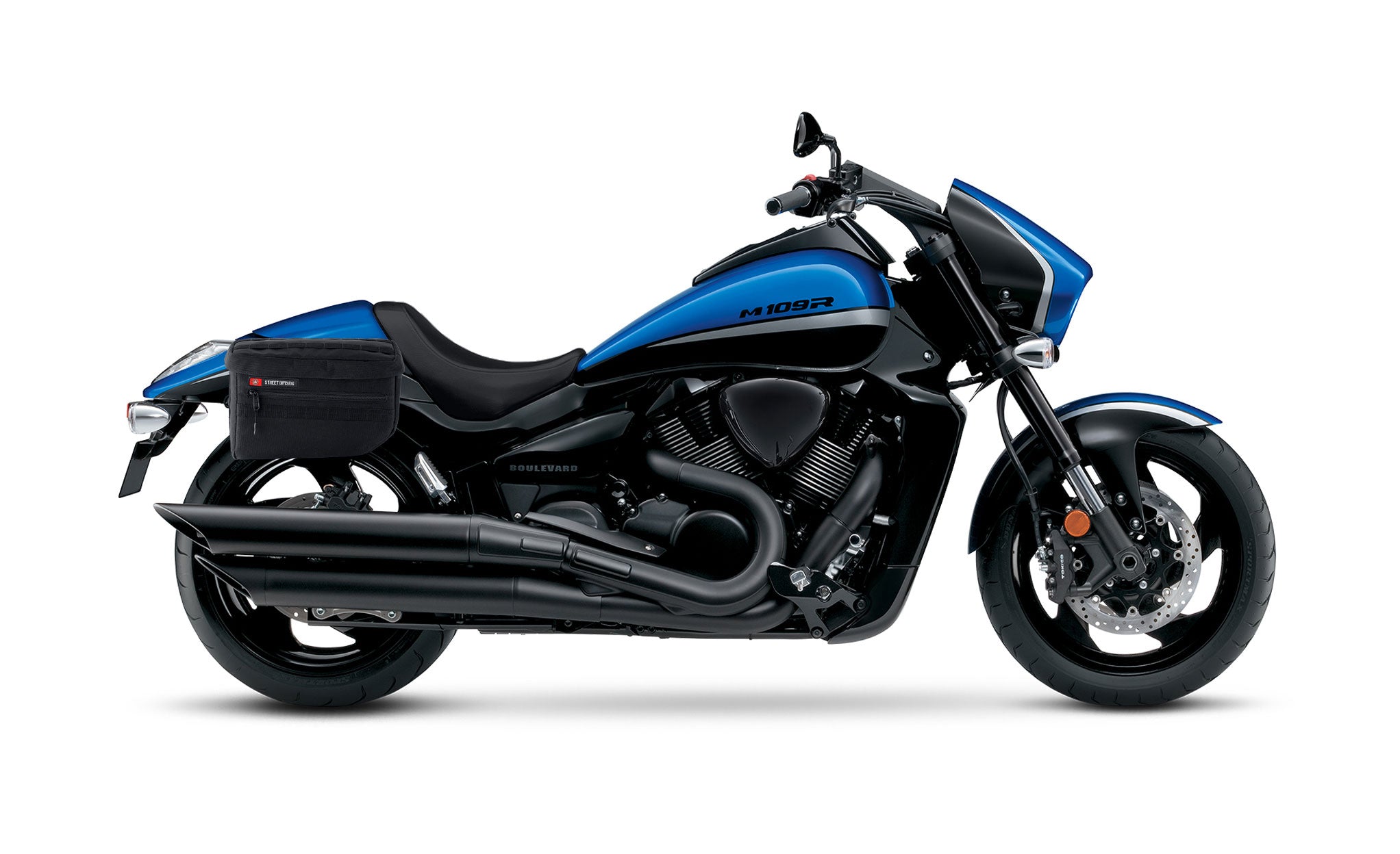 18L - Patriot Large Suzuki Boulevard M109 VZR1800 Motorcycle Throw Over Saddlebags Bag on Bike @expand