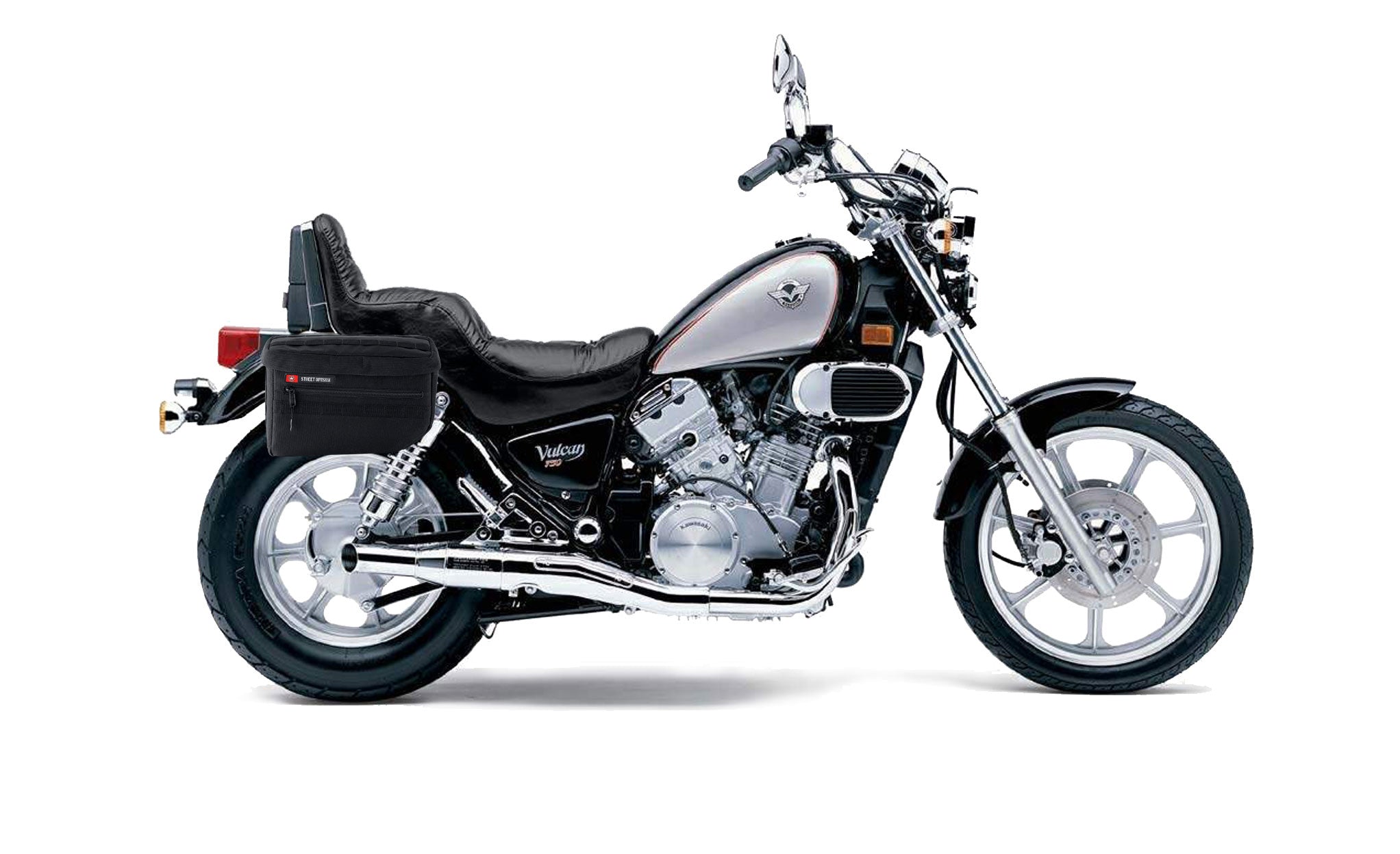 18L - Patriot Large Kawasaki Vulcan 750 VN750 Motorcycle Throw Over Saddlebags Bag on Bike @expand