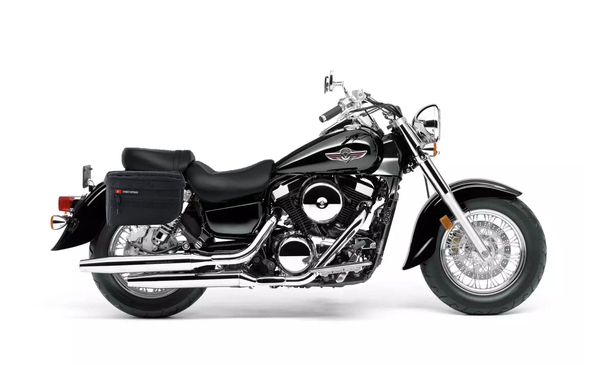 18L - Patriot Large Kawasaki Vulcan 1500 Classic VN1500 Motorcycle Throw Over Saddlebags Bag on Bike @expand