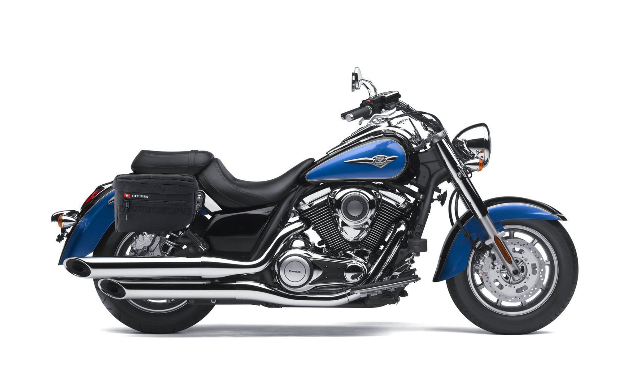 18L - Patriot Large Kawasaki Vulcan 1700 Classic VN1700 Motorcycle Throw Over Saddlebags Bag on Bike @expand