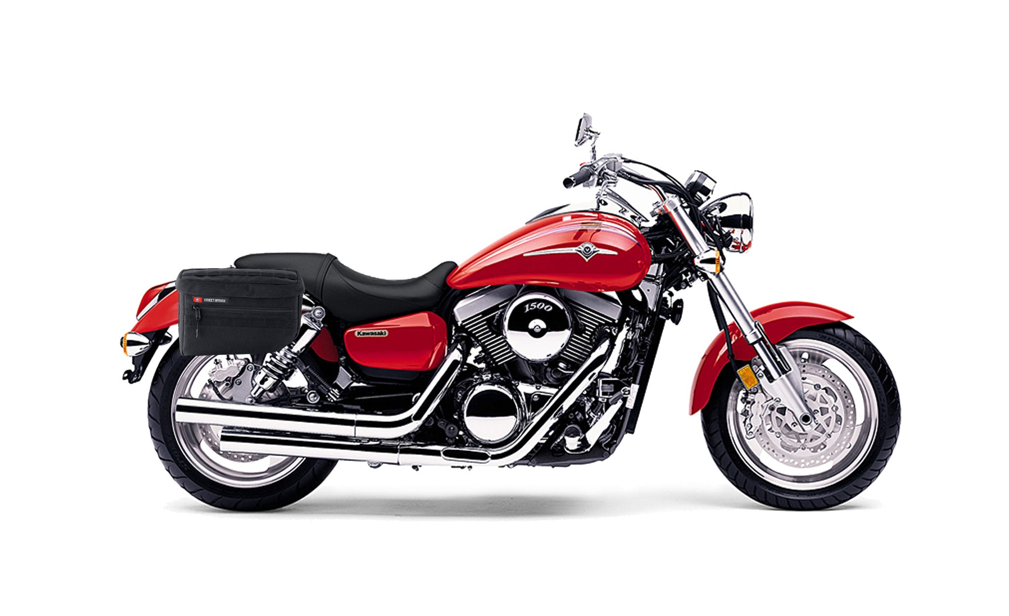 18L - Patriot Large Kawasaki Mean Streak 1500 Motorcycle Throw Over Saddlebags Bag on Bike @expand