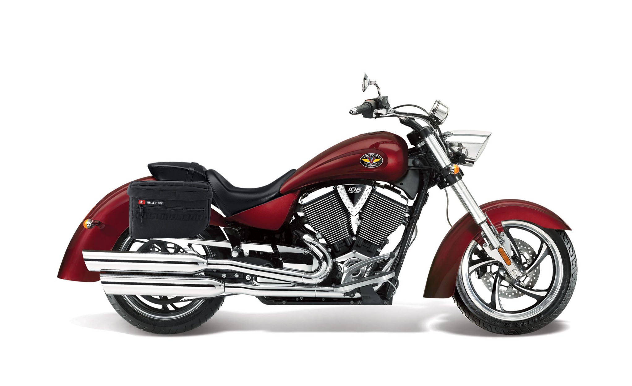 18L - Patriot Large Victory Kingpin Motorcycle Throw Over Saddlebags Bag on Bike @expand