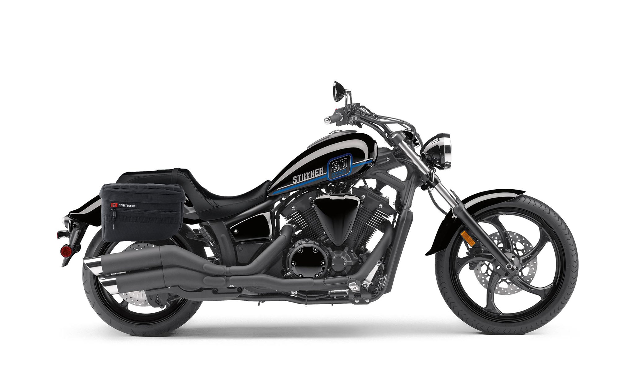 18L - Patriot Large Yamaha Stryker Motorcycle Throw Over Saddlebags Bag on Bike @expand