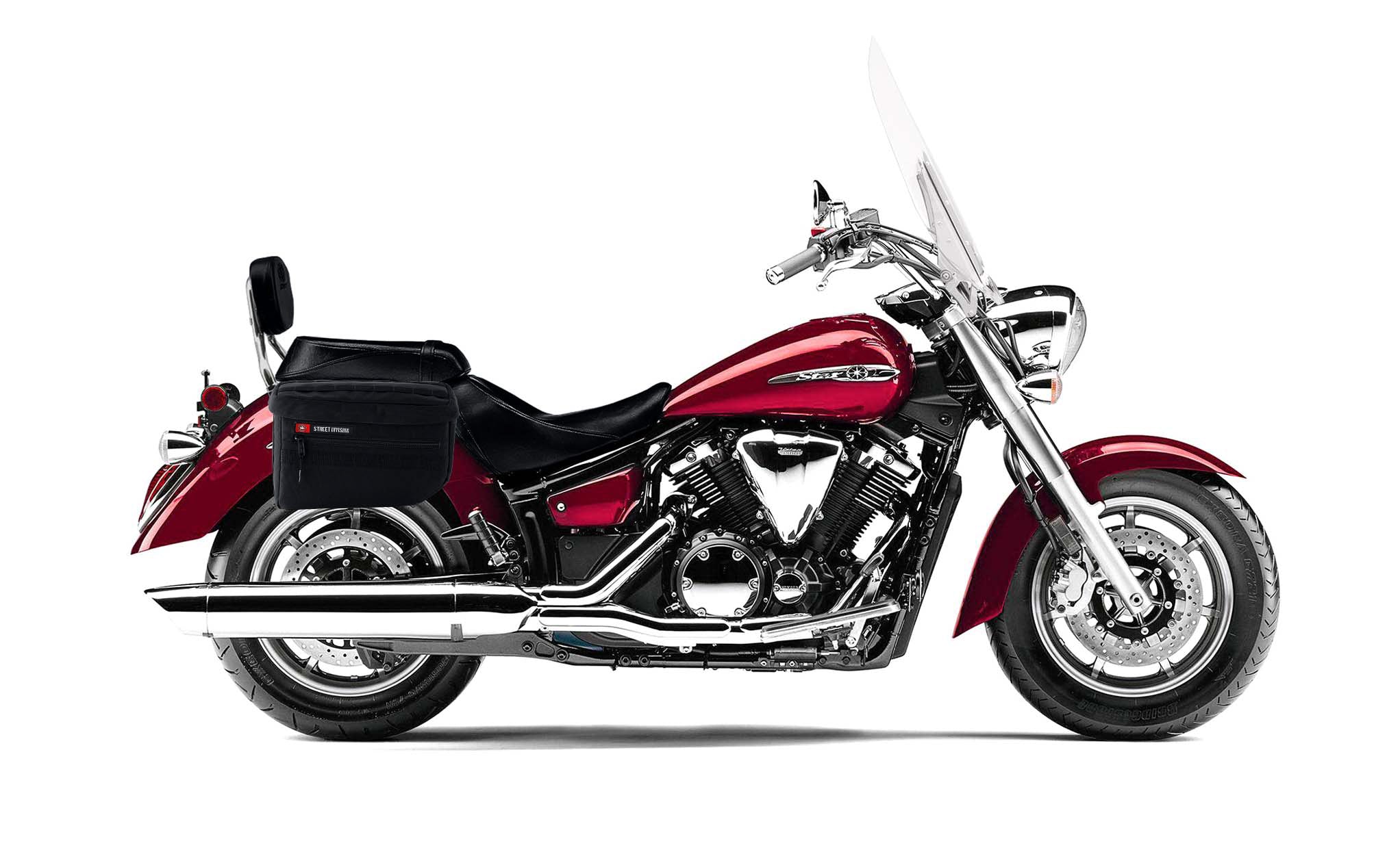 18L - Patriot Large Yamaha V Star 1300 Tourer Motorcycle Throw Over Saddlebags Bag on Bike @expand