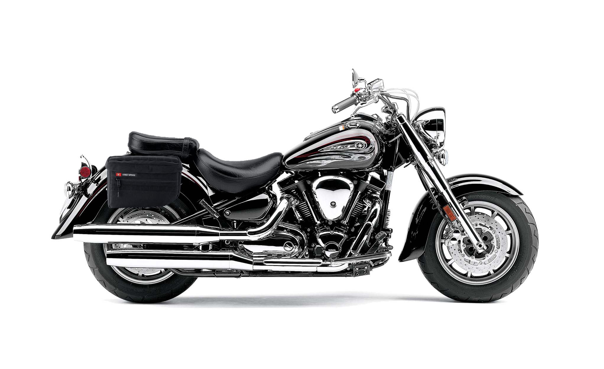 27L - Patriot Large Yamaha Road Star S Midnight Motorcycle Throw Over Saddlebags Bag on Bike @expand