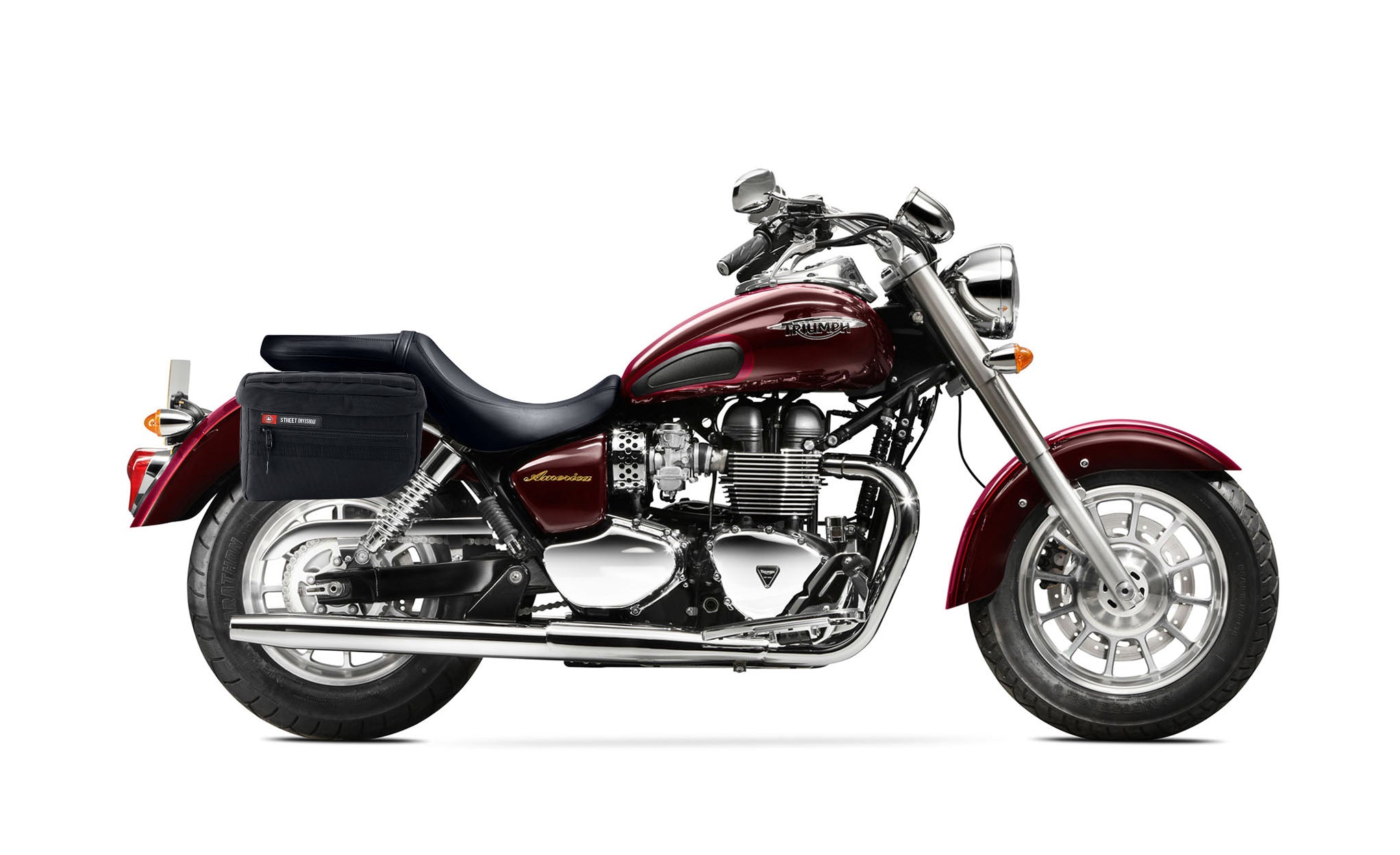 27L - Patriot Large Triumph America Motorcycle Throw Over Saddlebags Bag on Bike @expand