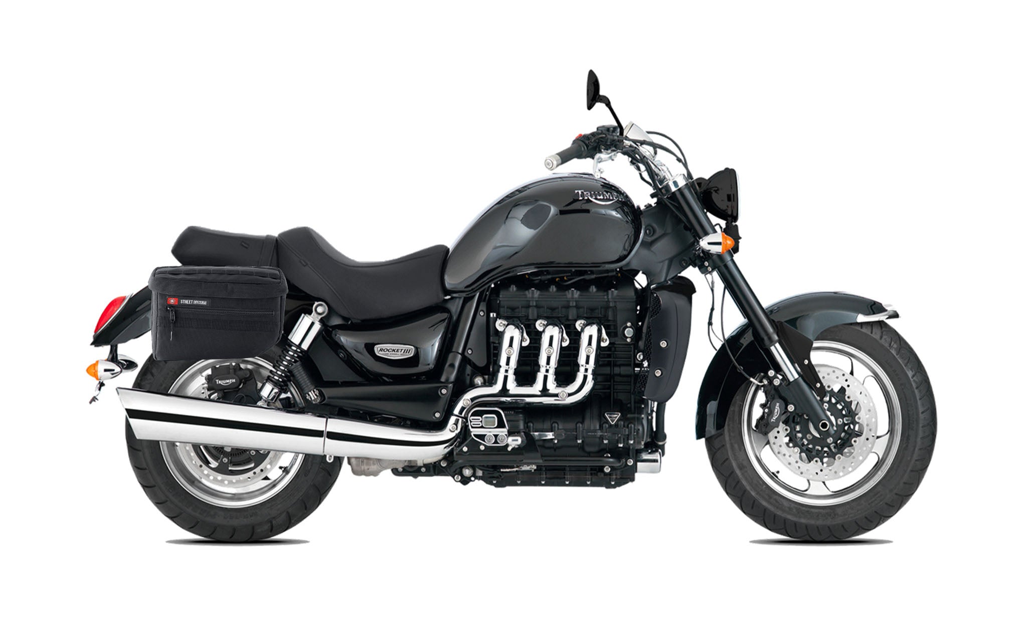 Viking Patriot Large Triumph Rocket Iii Roadster Motorcycle Throw Over Saddlebags on Bike Photo @expand