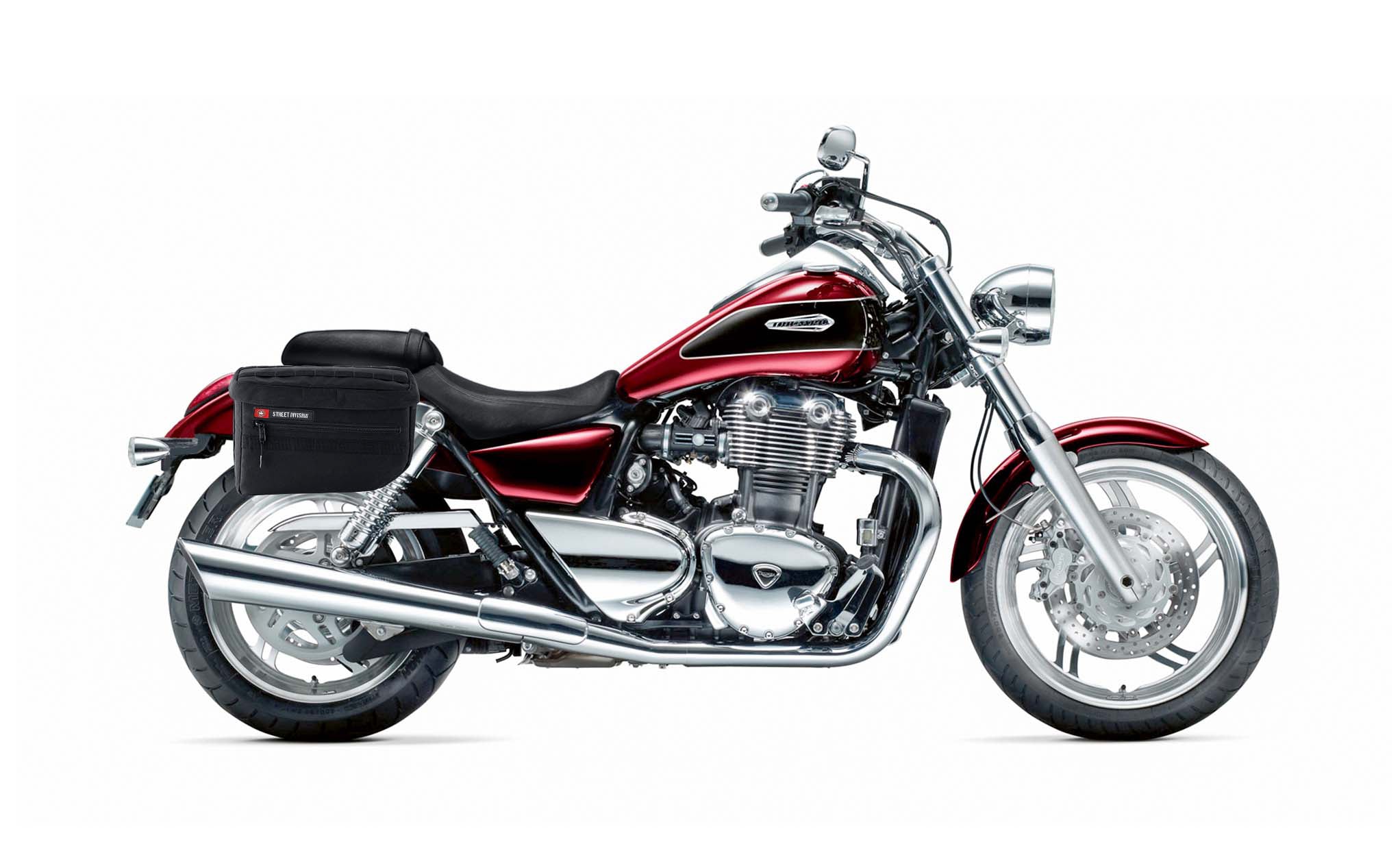 27L - Patriot Large Triumph Thunderbird 1700 Big Bore Motorcycle Throw Over Saddlebags Bag on Bike @expand