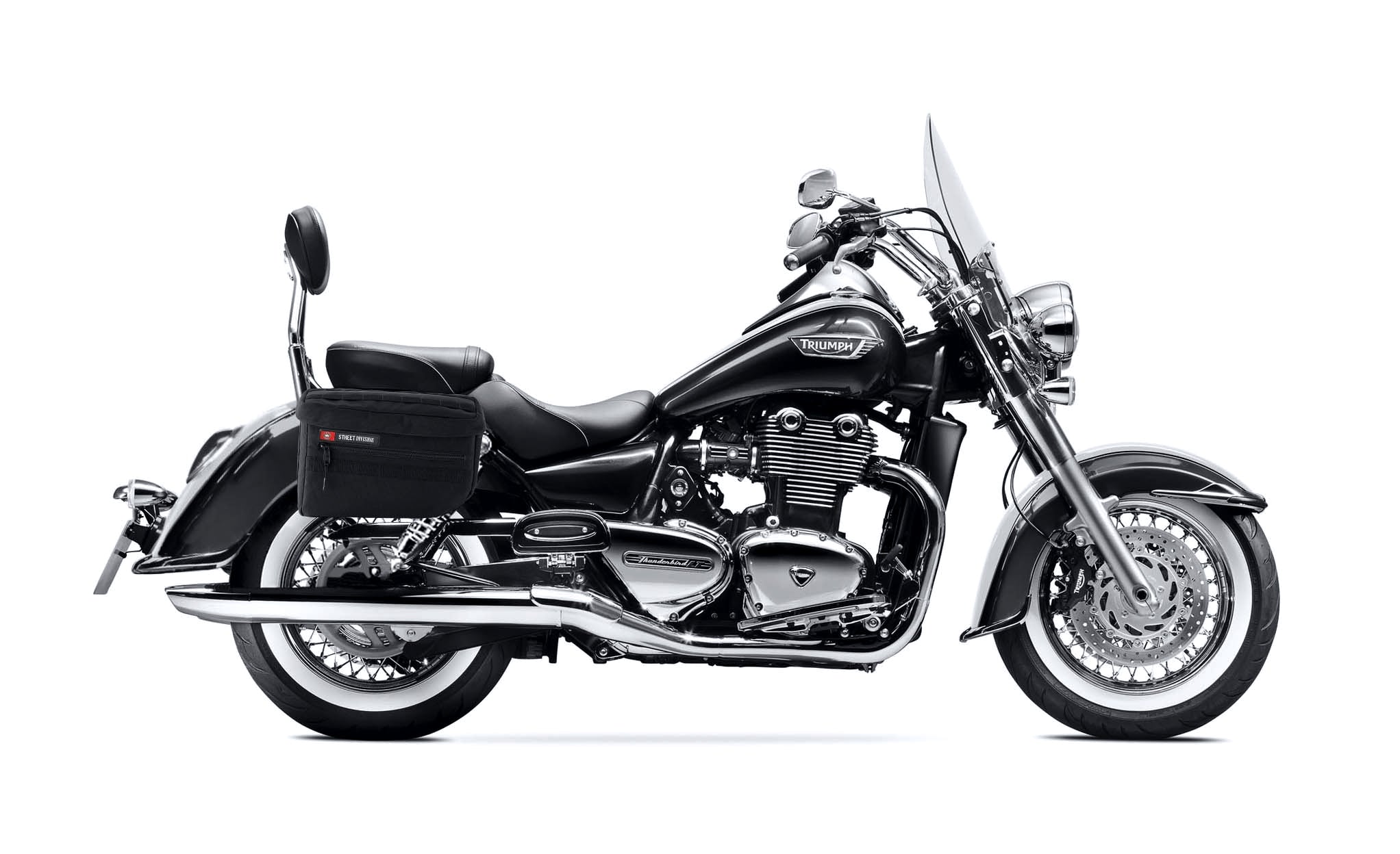 27L - Patriot Large Triumph Thunderbird LT Motorcycle Throw Over Saddlebags Bag on Bike @expand