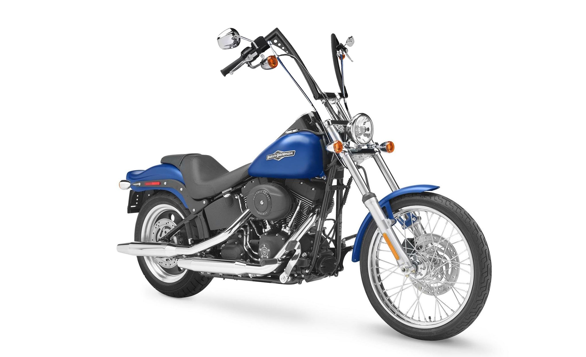 Viking Iron Born 12" Handlebar for Harley Dyna Low Rider FXDL Matte Black Handlebar on Bike View @expand