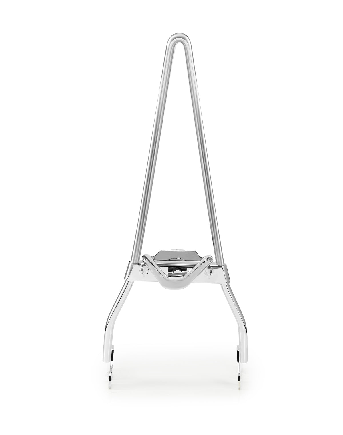 Iron Born Blade 25" Sissy Bar with Foldable Luggage Rack for Harley Sportster 883 Iron XL883N Chrome Back Side View