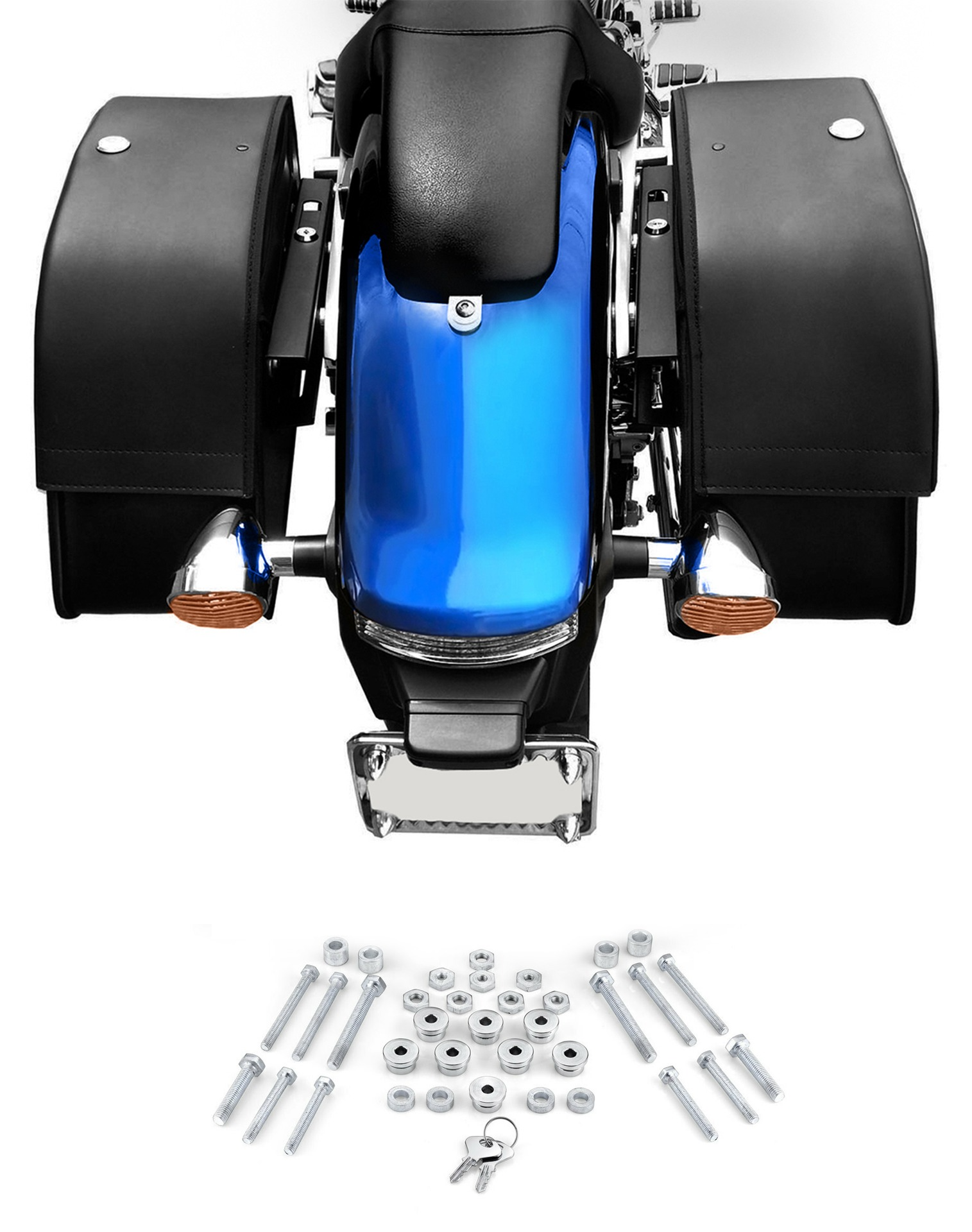 Viking Saddlebags Quick Disconnect System For Suzuki Boulevard On Bike View