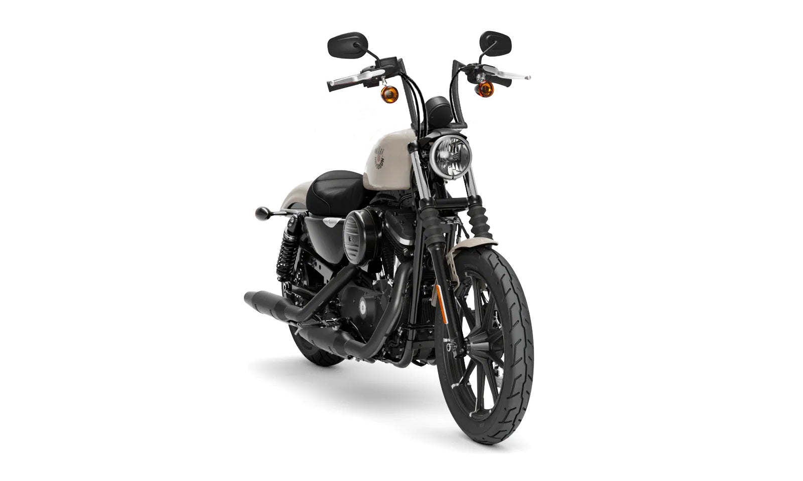 Viking Iron Born 9" Handlebar for Harley Sportster 883 Iron XL883N Matte Black Bag on Bike View @expand