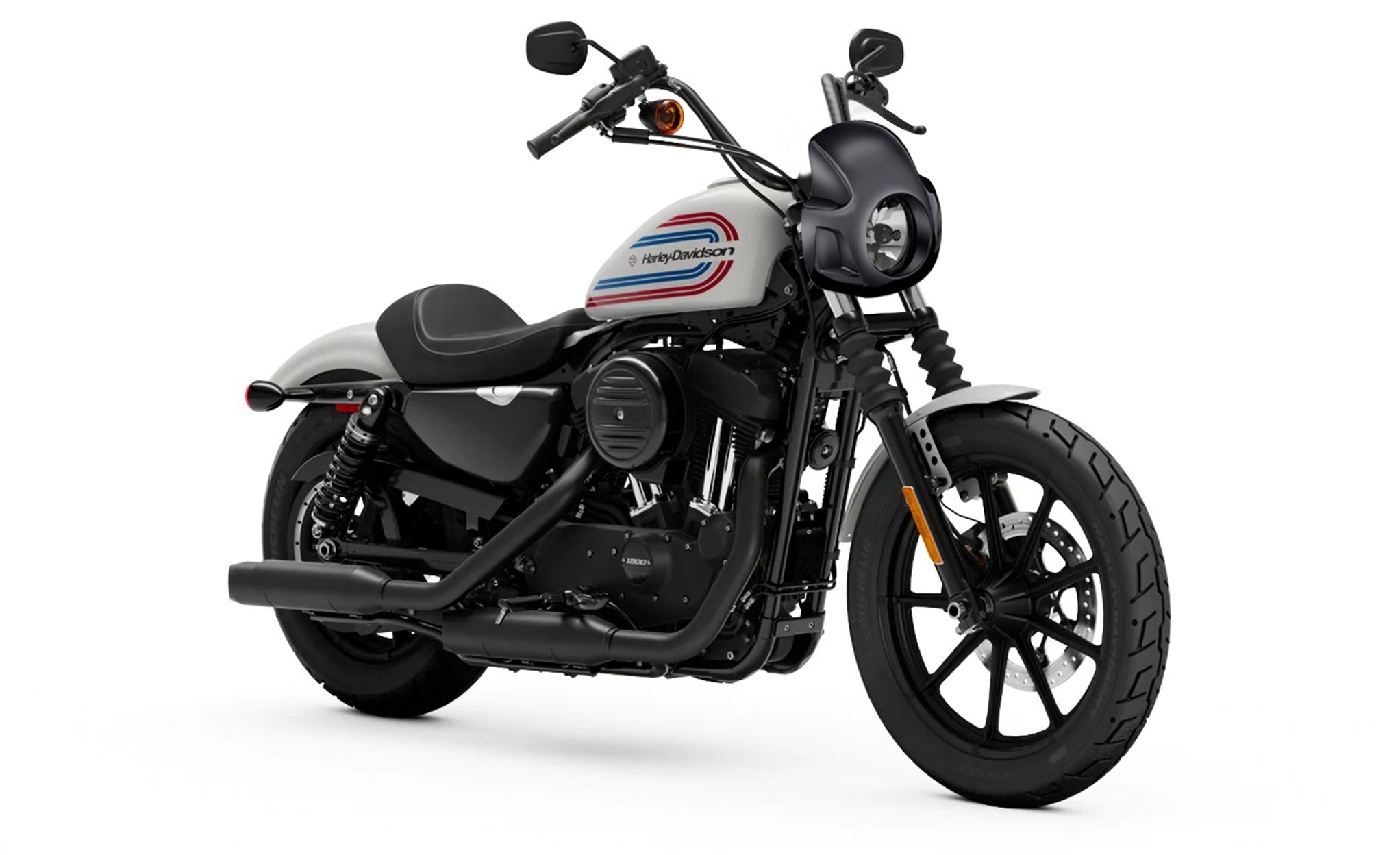 Viking Strider Sport Motorcycle Fairing For Harley Sportster Iron 1200 Gloss Black Bag on Bike View @expand