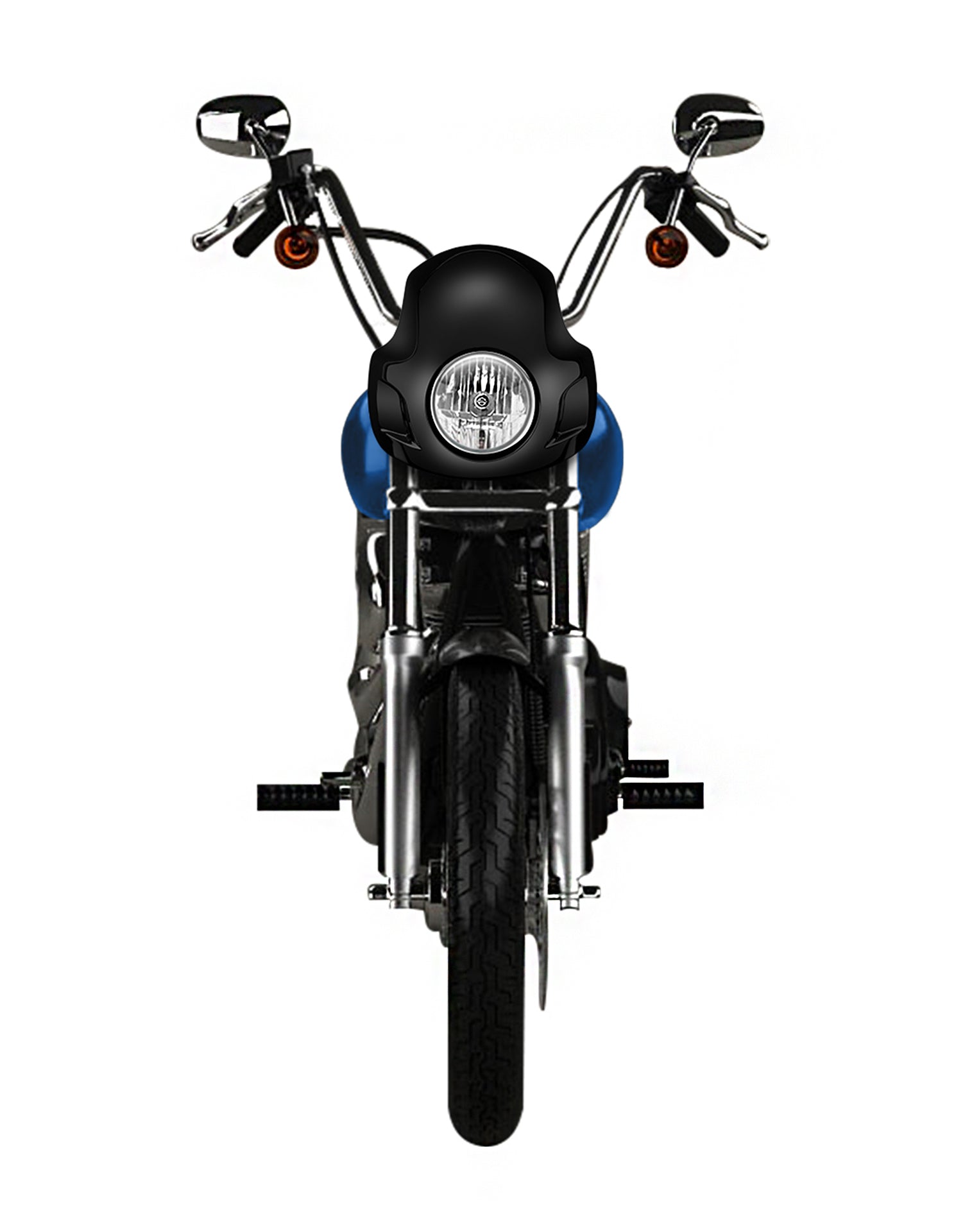 Viking Strider Sport Motorcycle Fairing For Harley Dyna Low Rider FXDL Gloss Black Fairing From Front