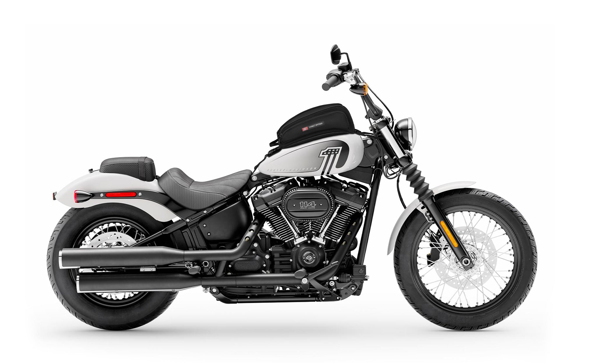 9L - Voyage Tank Bag for Harley Softail Street Bob FXBB On Bike @expand