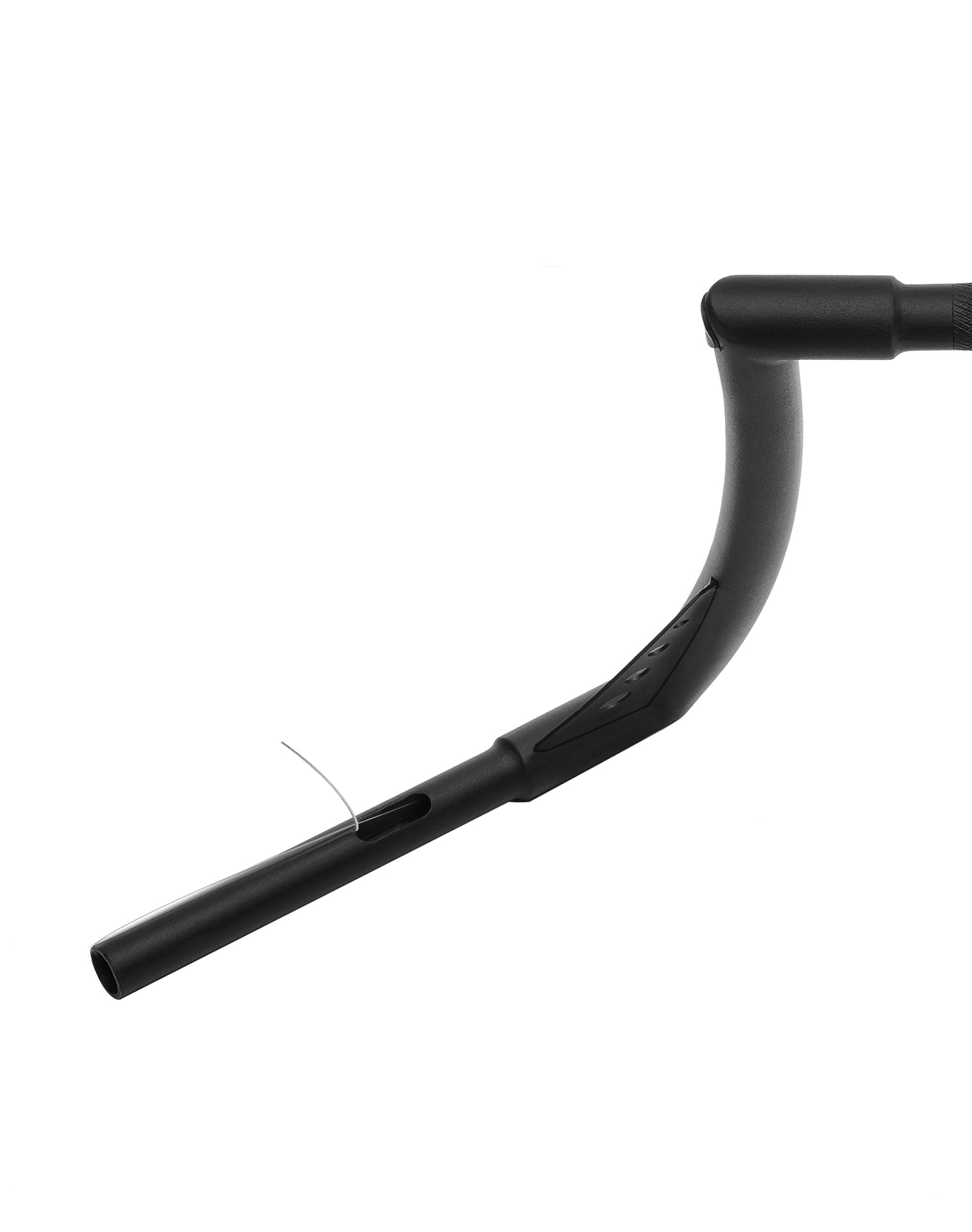 Viking Iron Born 12" Handlebar for Harley Softail Deluxe FLSTN Matte Black Close up View