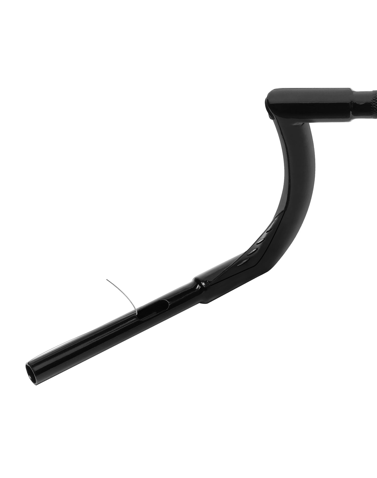 Viking Iron Born 12" Handlebar For Harley Softail Deluxe FLSTN Gloss Black Close Up View
