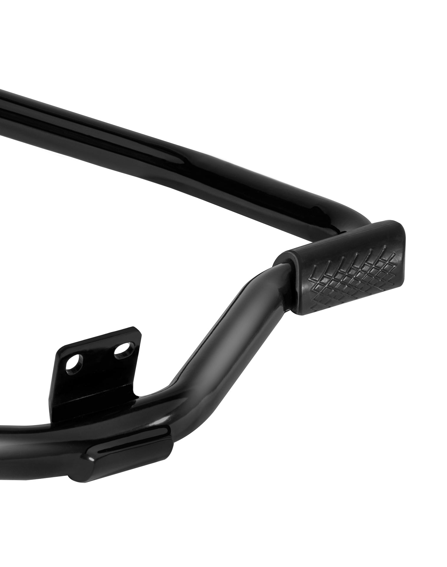 Viking Iron Born Motorcycle Crash Bar/Engine Guard for Harley Sportster Iron 1200 Gloss Black Corner View