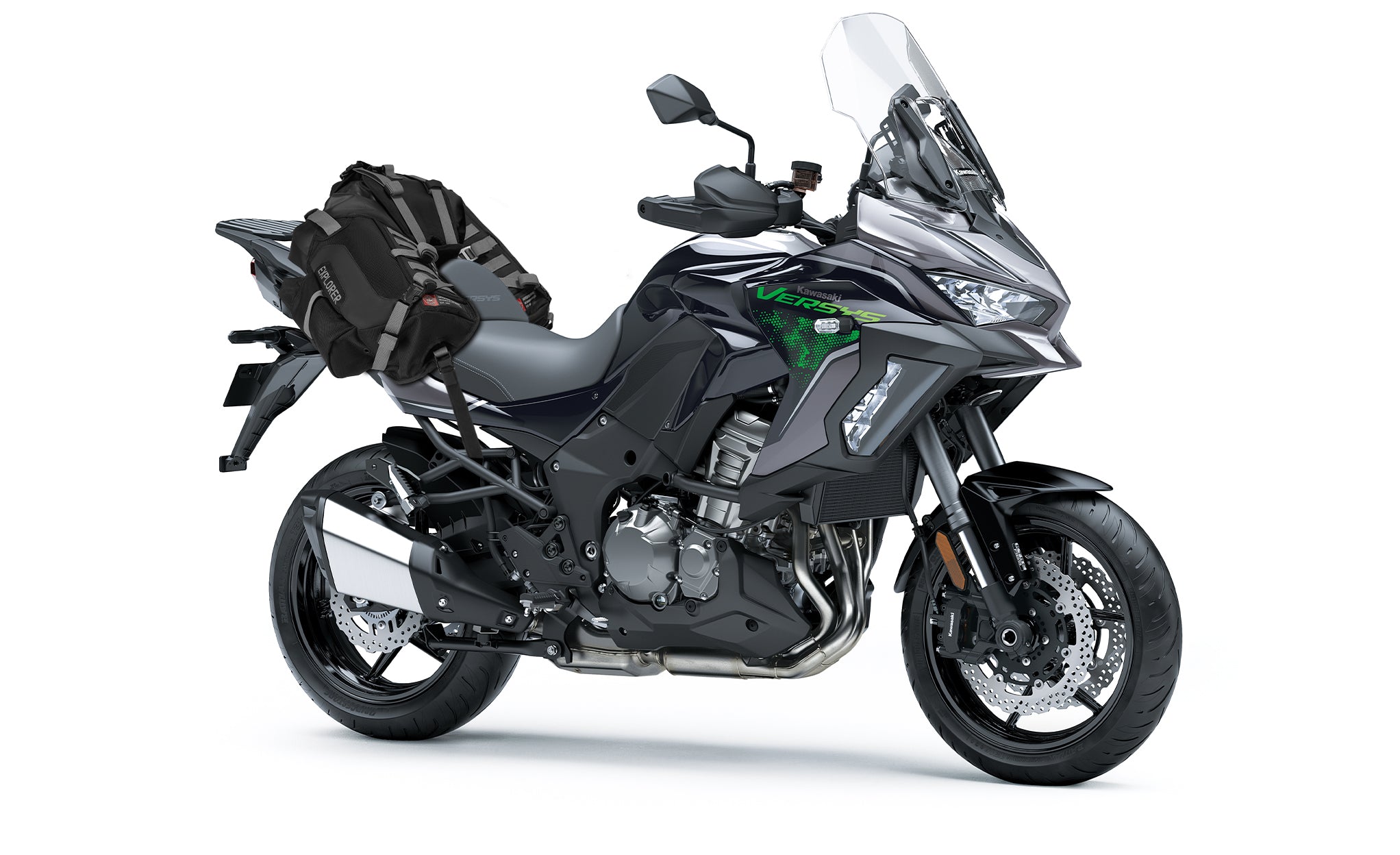 40L - Odyssey Kawasaki ADV Touring Luggage System on Bike @expand