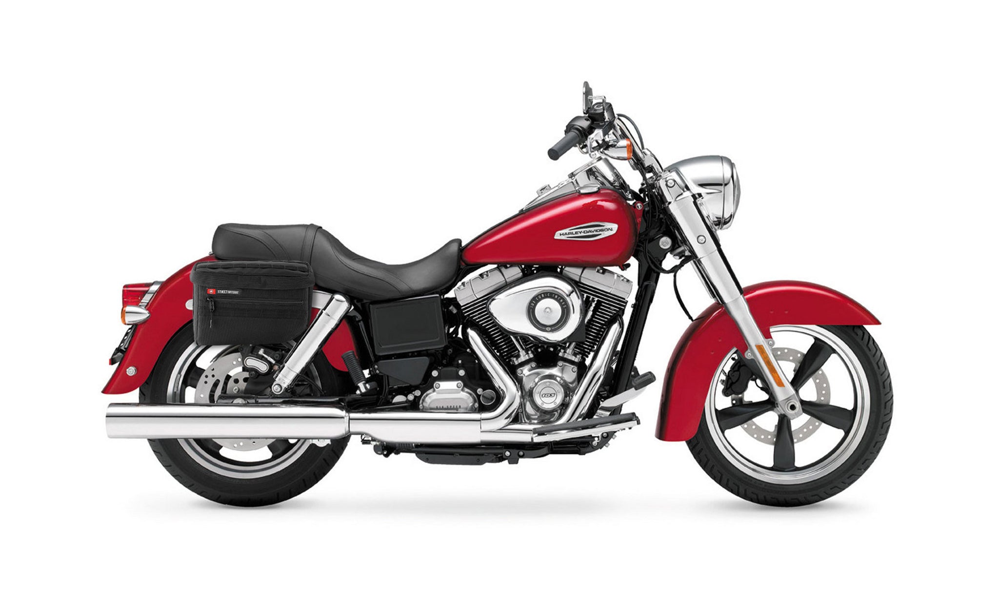 18L - Patriot Large Motorcycle Throw Over Saddlebags for Harley Dyna Switchback FLD Bag on Bike @expand