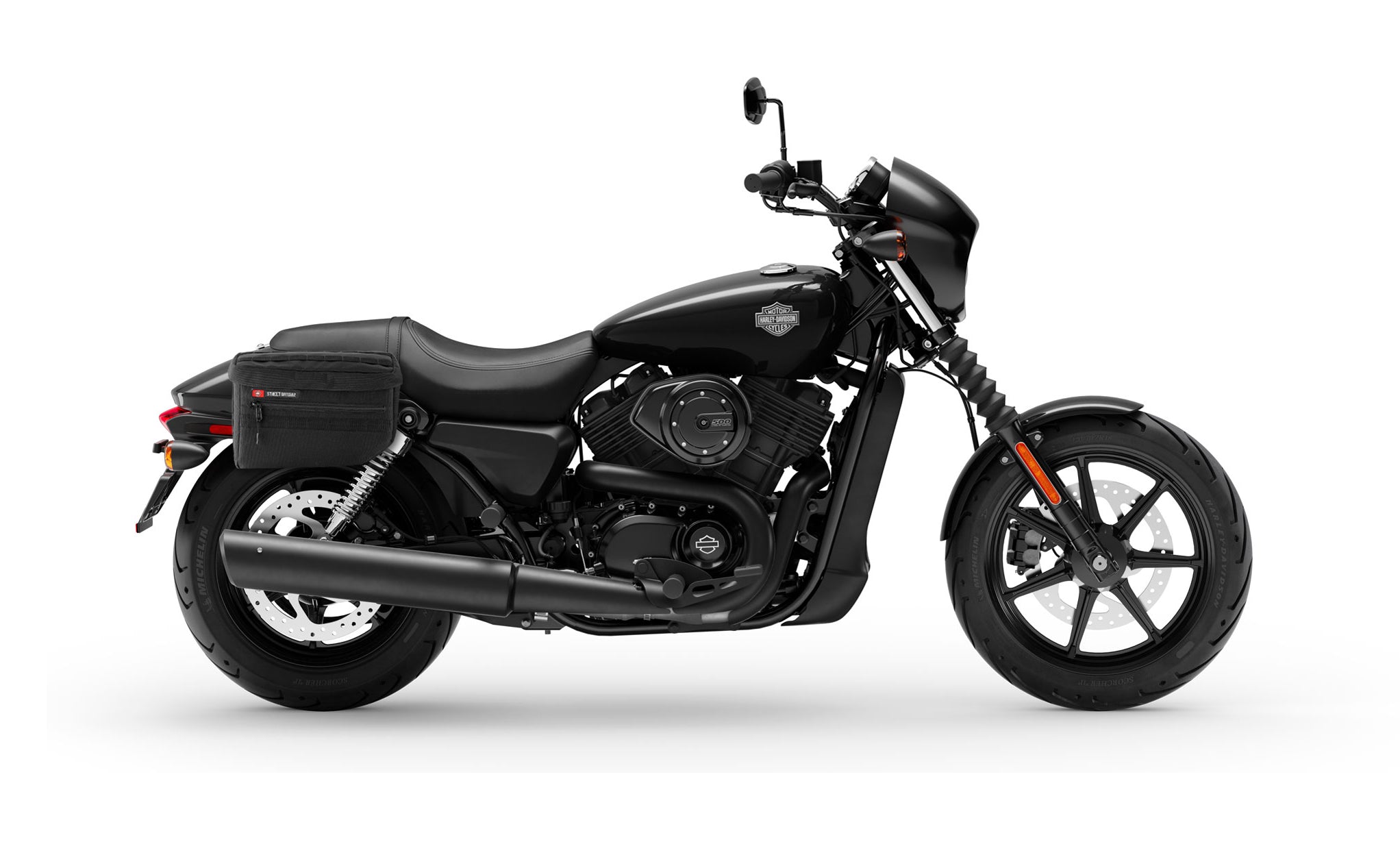 18L - Patriot Large Motorcycle Throw Over Saddlebags for Harley Street 500 Bag on Bike @expand