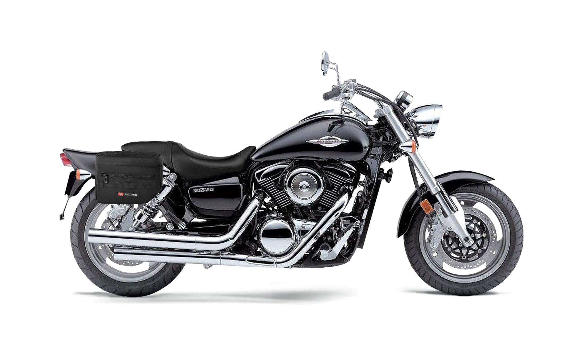 8L - Patriot Small Suzuki Boulevard M95 VZ1600 Throw Over Saddlebags Bag on Bike @expand