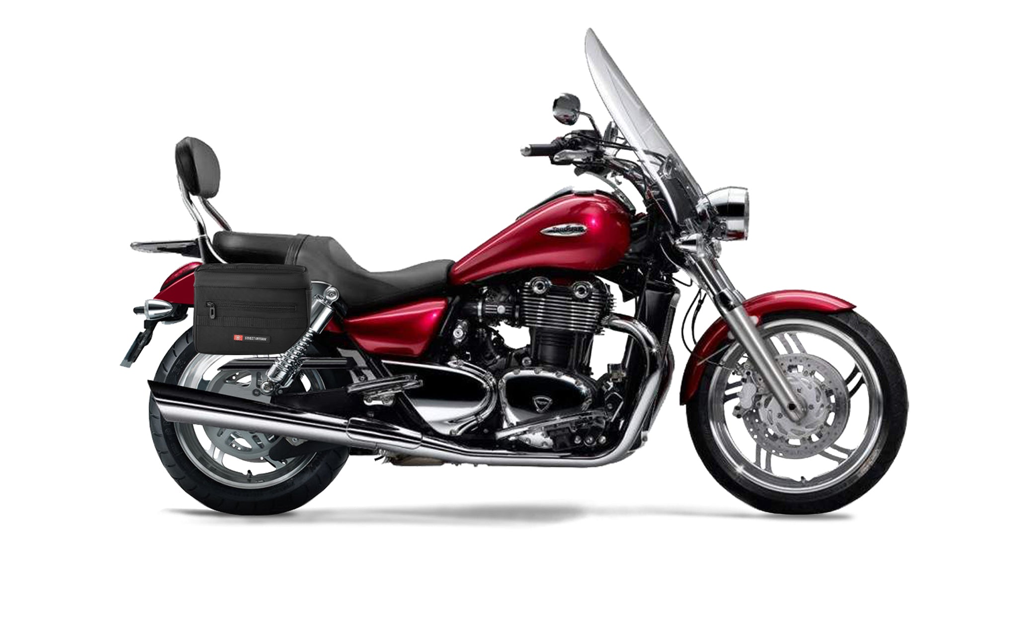 8L - Patriot Small Triumph Thunderbird SE Throw Over Saddlebags Bag on Bike @expand