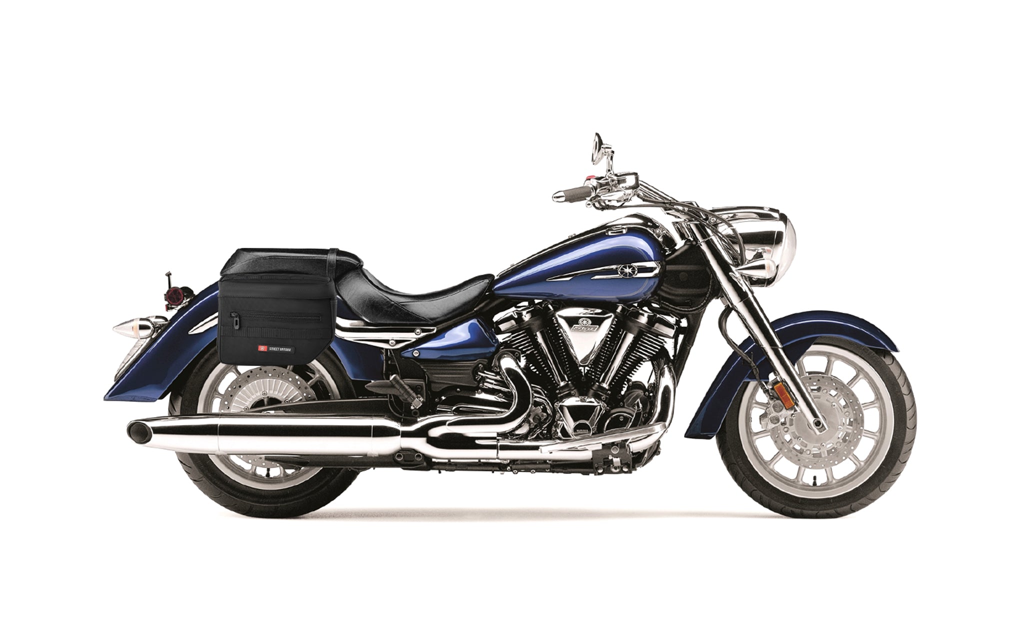 8L - Patriot Small Yamaha Stratoliner XV 1900 Throw Over Saddlebags Bag on Bike @expand