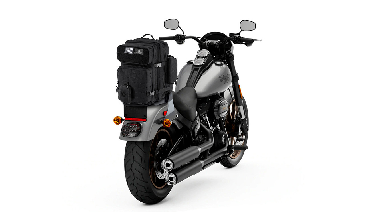 Viking Tactical XL Kawasaki Motorcycle Sissy Bar Backpack Bag on Bike View @expand