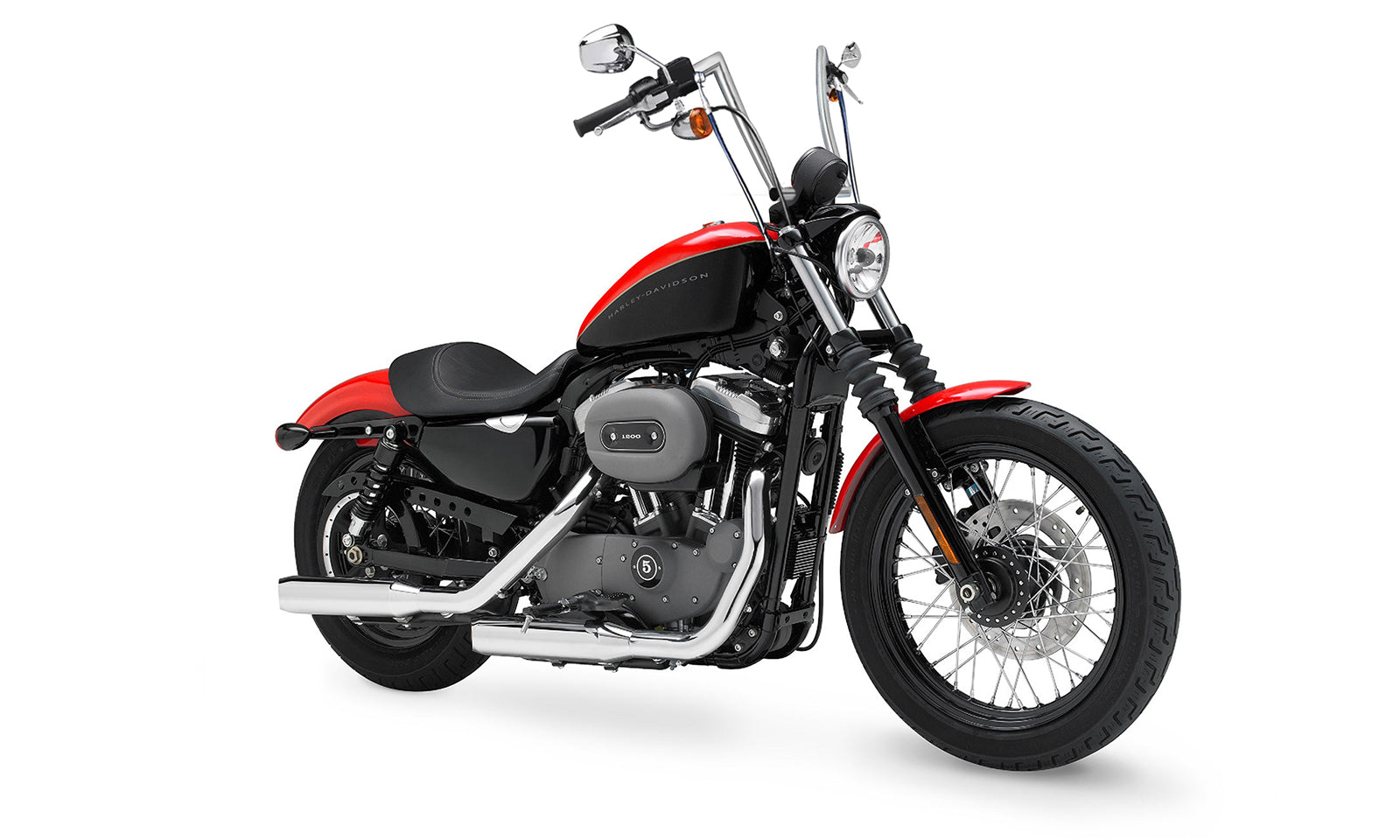 Viking Iron Born 9" Handlebar for Harley Sportster 1200 Nightster XL1200N Chrome Bag on Bike View @expand