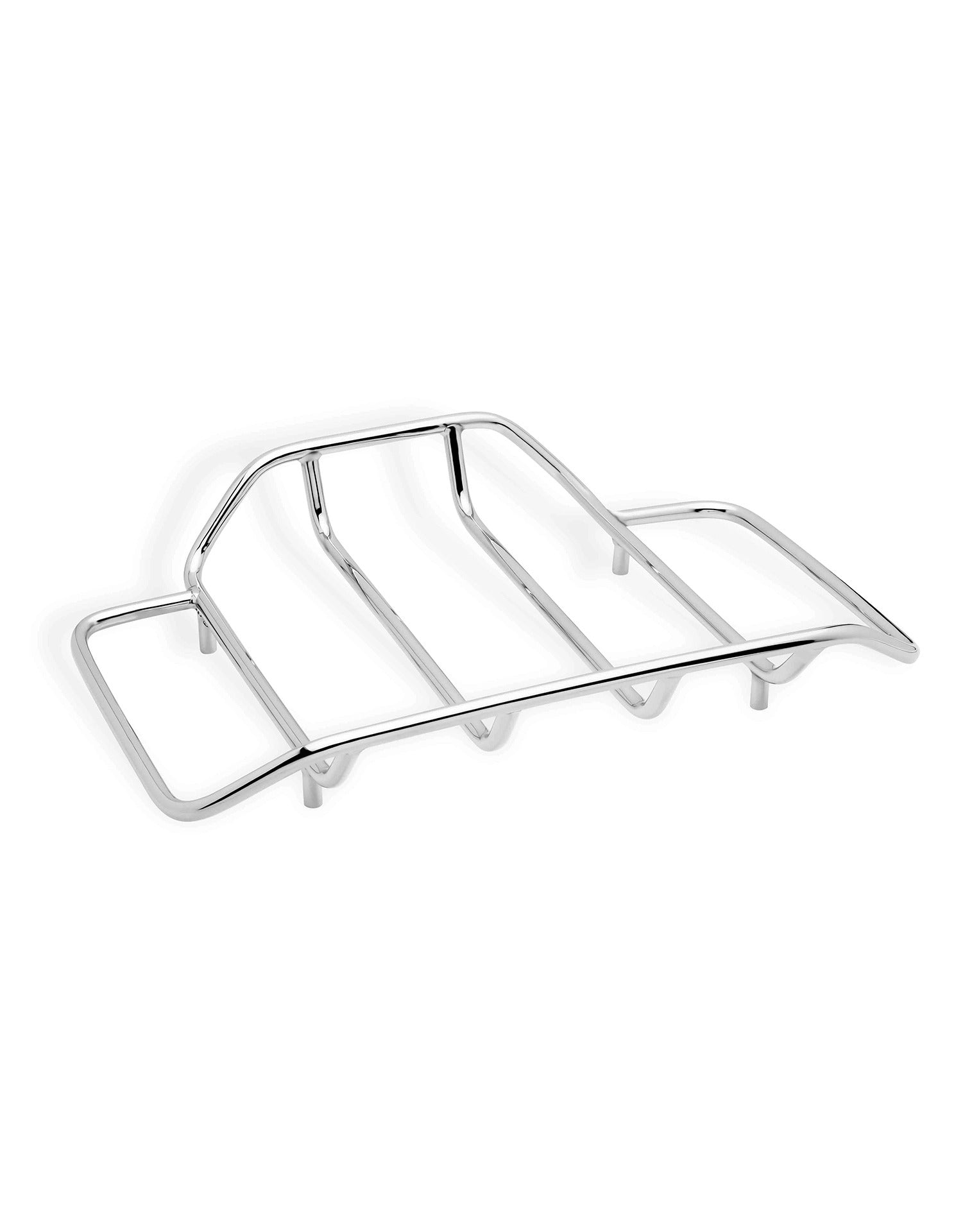 Viking Voyage Tour Pack Luggage Rack for Harley Electra Glide Chrome Front View