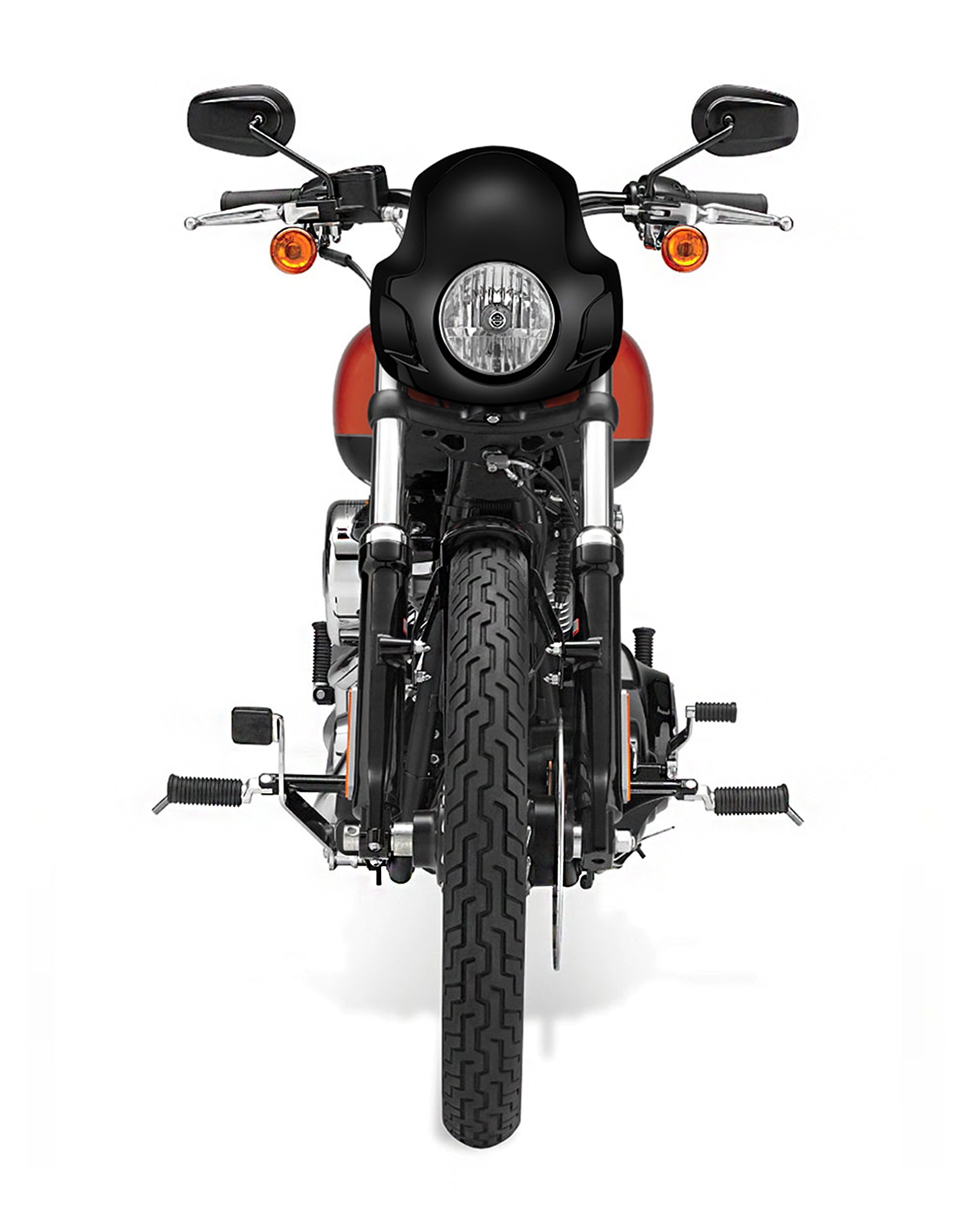 Viking Strider Sport Motorcycle Fairing For Harley Dyna Wide Glide FXDWG Gloss Black Fairing From Front