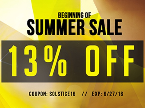 Beginning of Summer Sale - Save 13% On Everything Storewide!
