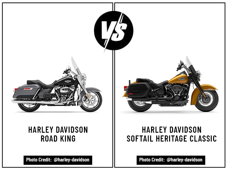 Harley Davidson Road King vs Harley Davidson Softail Heritage Classic