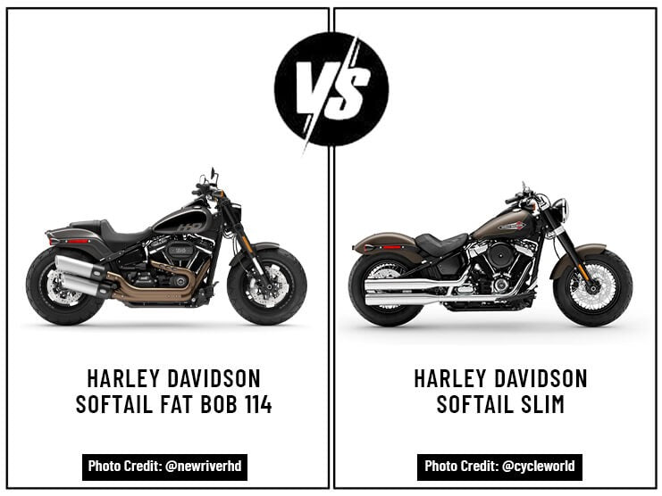 Harley Davidson Softail Fat Bob 114 Vs. Harley Davidson Softail Slim