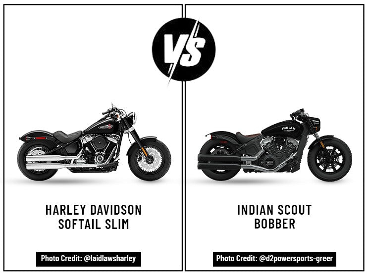 Harley Davidson Softail Slim vs Indian Scout Bobber