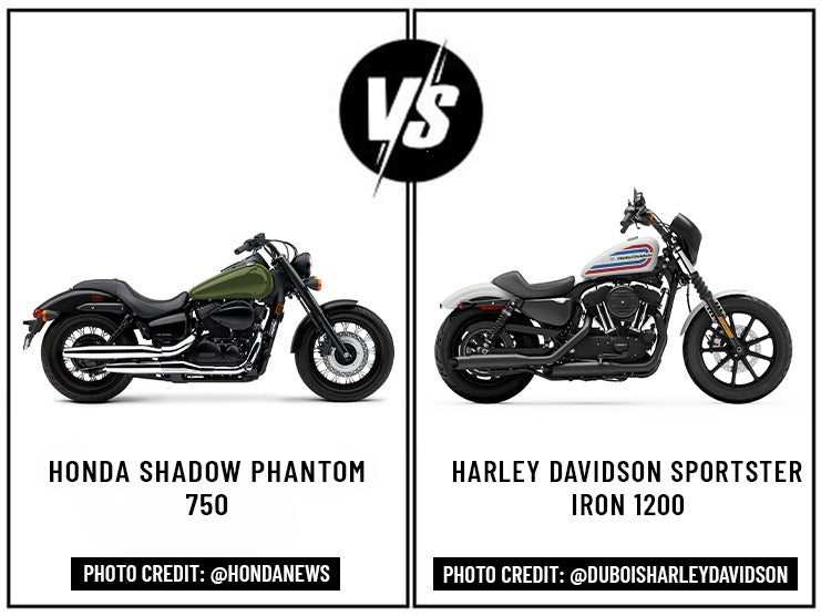 Honda Shadow Phantom 750 Vs. Harley Davidson Sportster Iron 1200