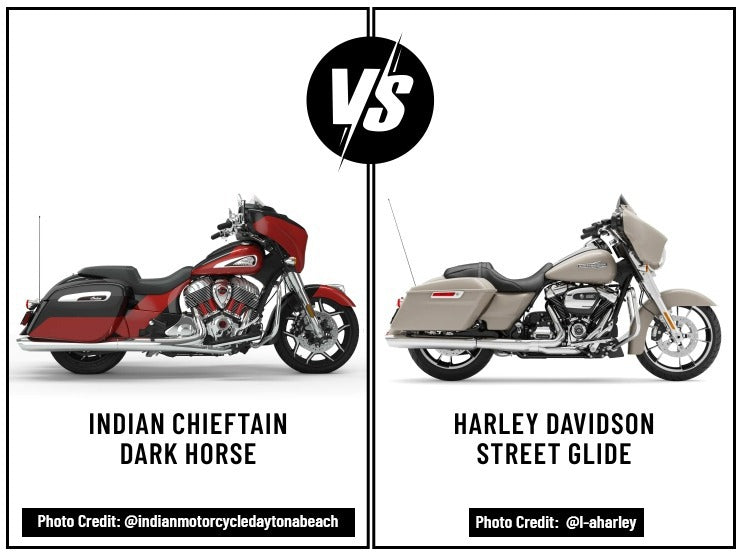 Indian Chieftain Dark Horse Vs. Harley Davidson Street Glide